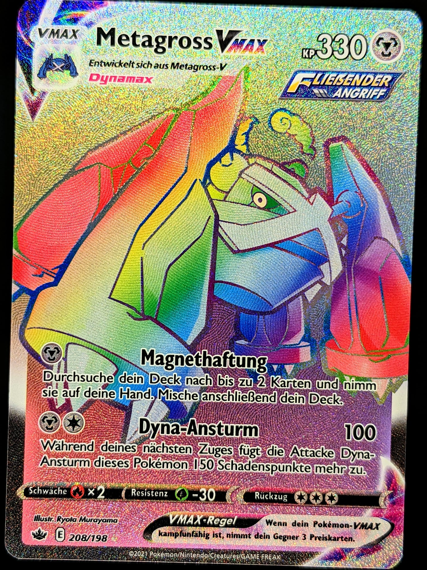 Metagross VMax Rainbow 208/198 DE