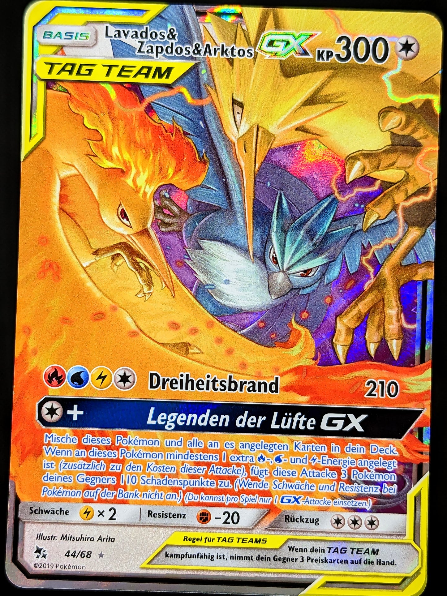 Lavados & Zapdos & Arktos GX Tag Team 44/68 DE