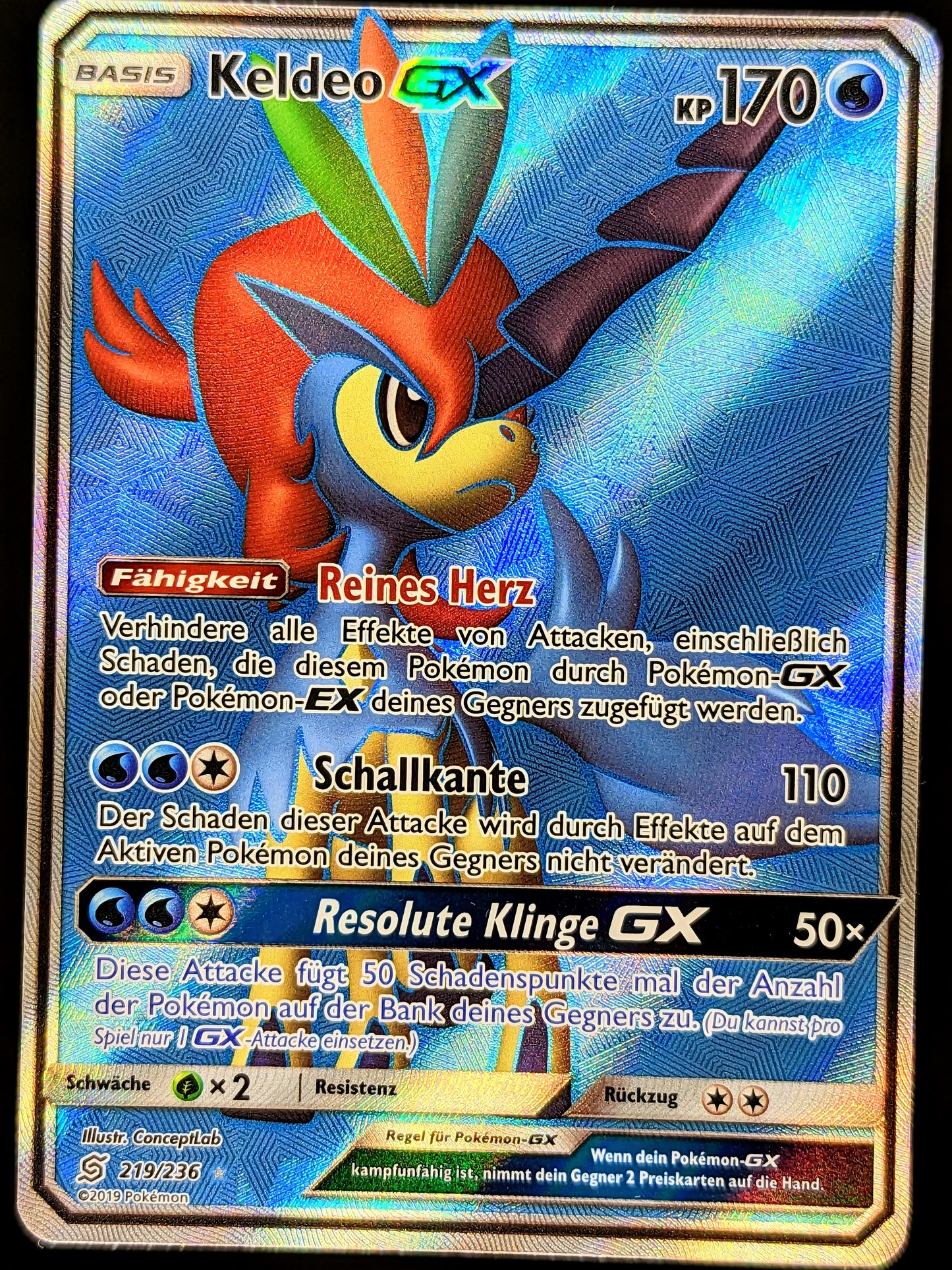 Keldeo GX Full Art 219/236 DE