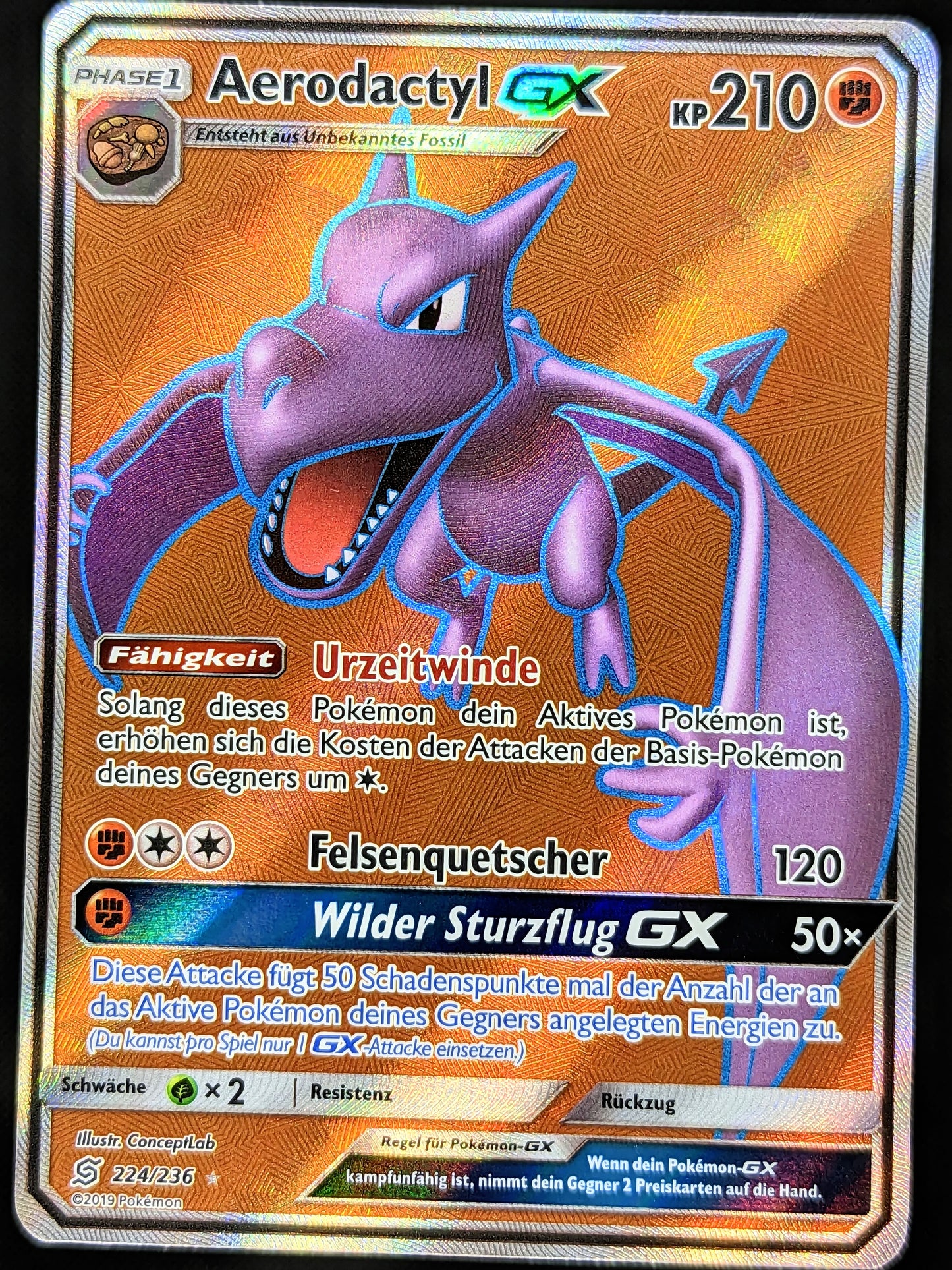 Aerodactyl GX Full Art 224/236 DE