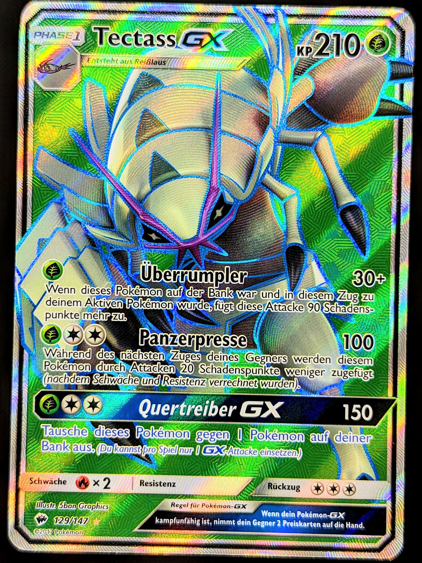 Tectass GX Full Art 129/147 DE