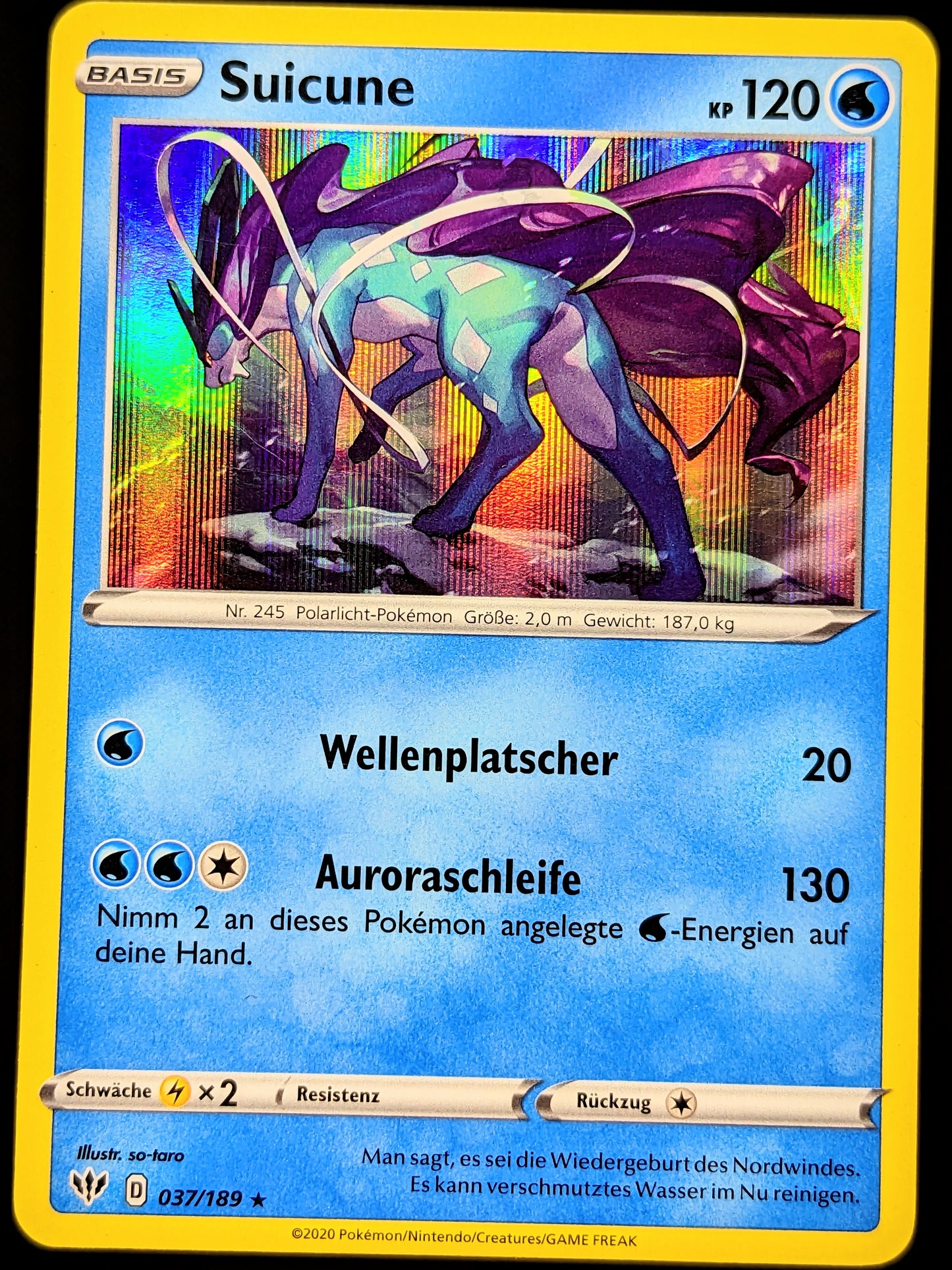 Suicune Holo 037/189 DE