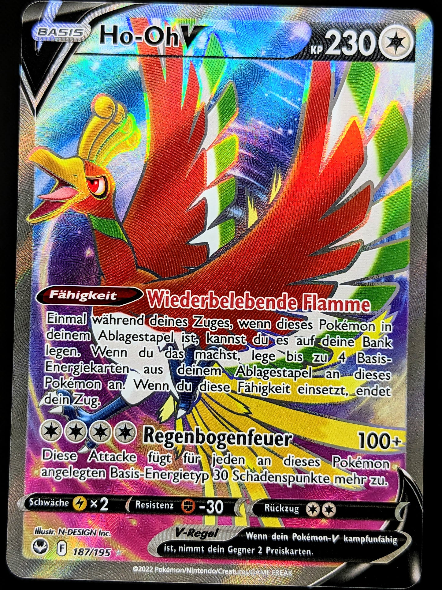 Ho-Oh V Full Art 187/195 DE