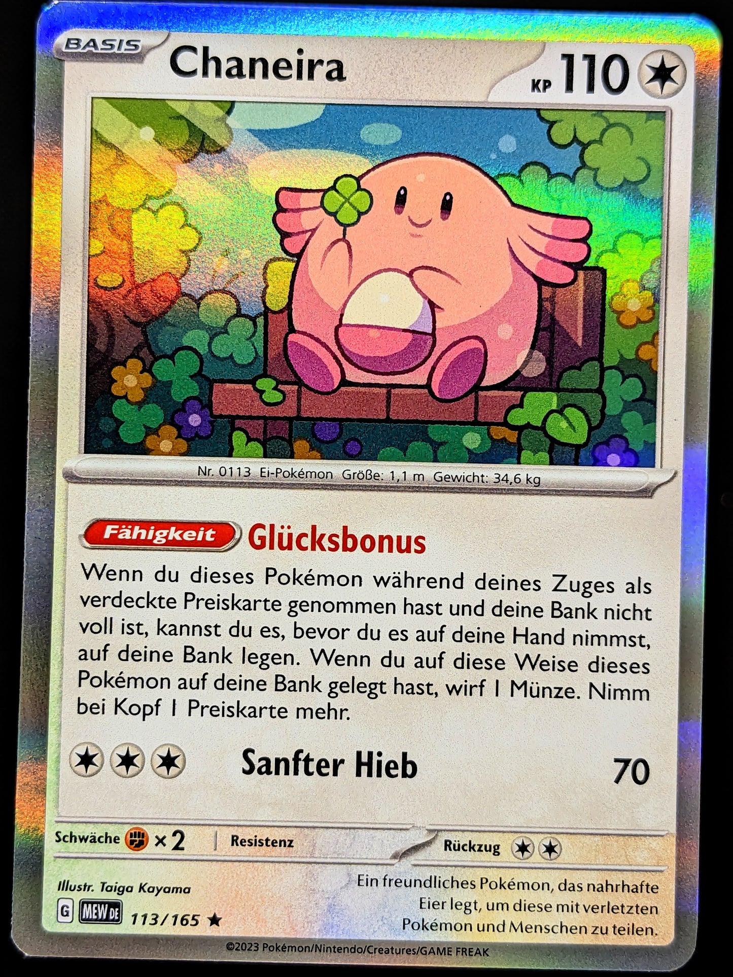 Chaneira Holo 113/165 DE