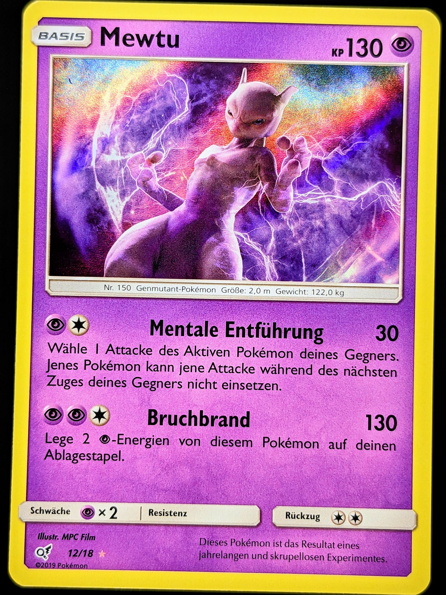 Mewtu Holo 12/18 DE