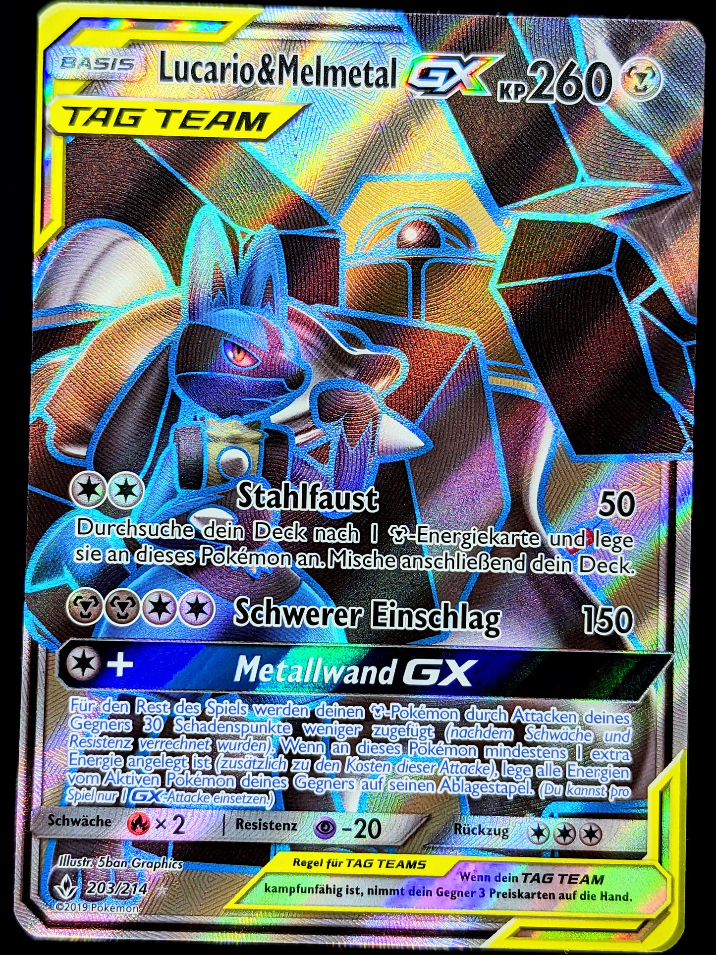 Lucario & Melmetal GX Tag Team 203/214 DE