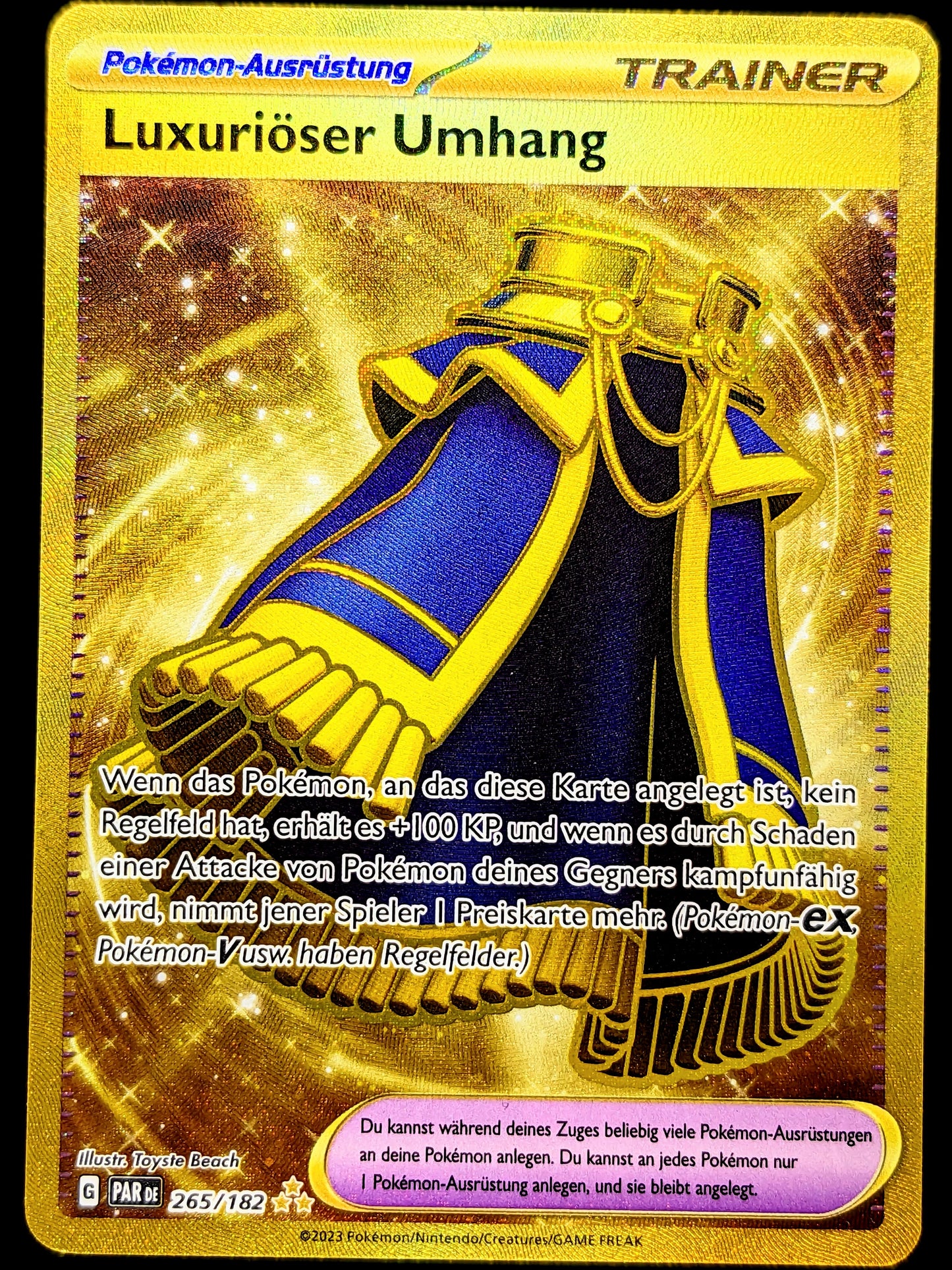 Luxuriöser Umhang Gold 265/182 DE