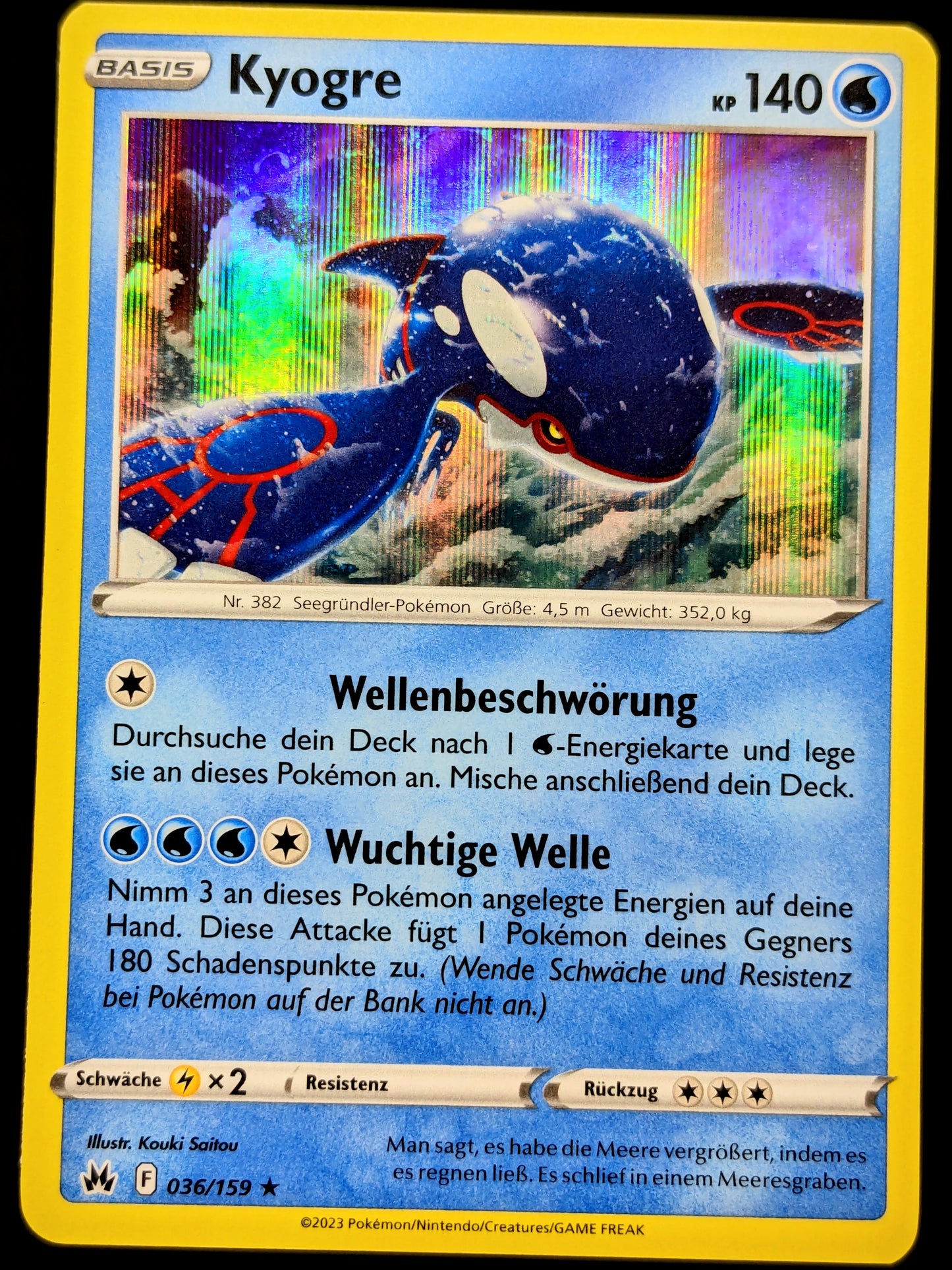 Kyogre Holo 036/159 DE