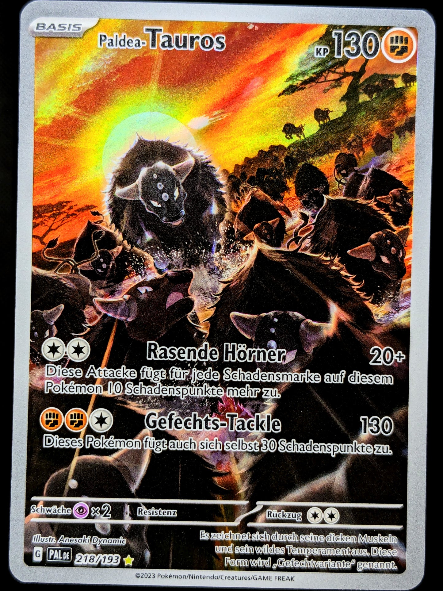 Paldea-Tauros Illustration Rare 218/193 DE