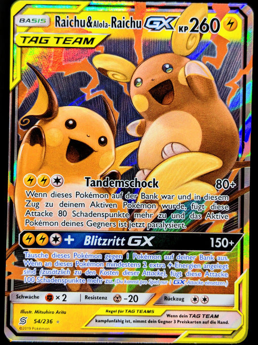 Raichu & Alola-Raichu GX Tag Team 54/236 DE