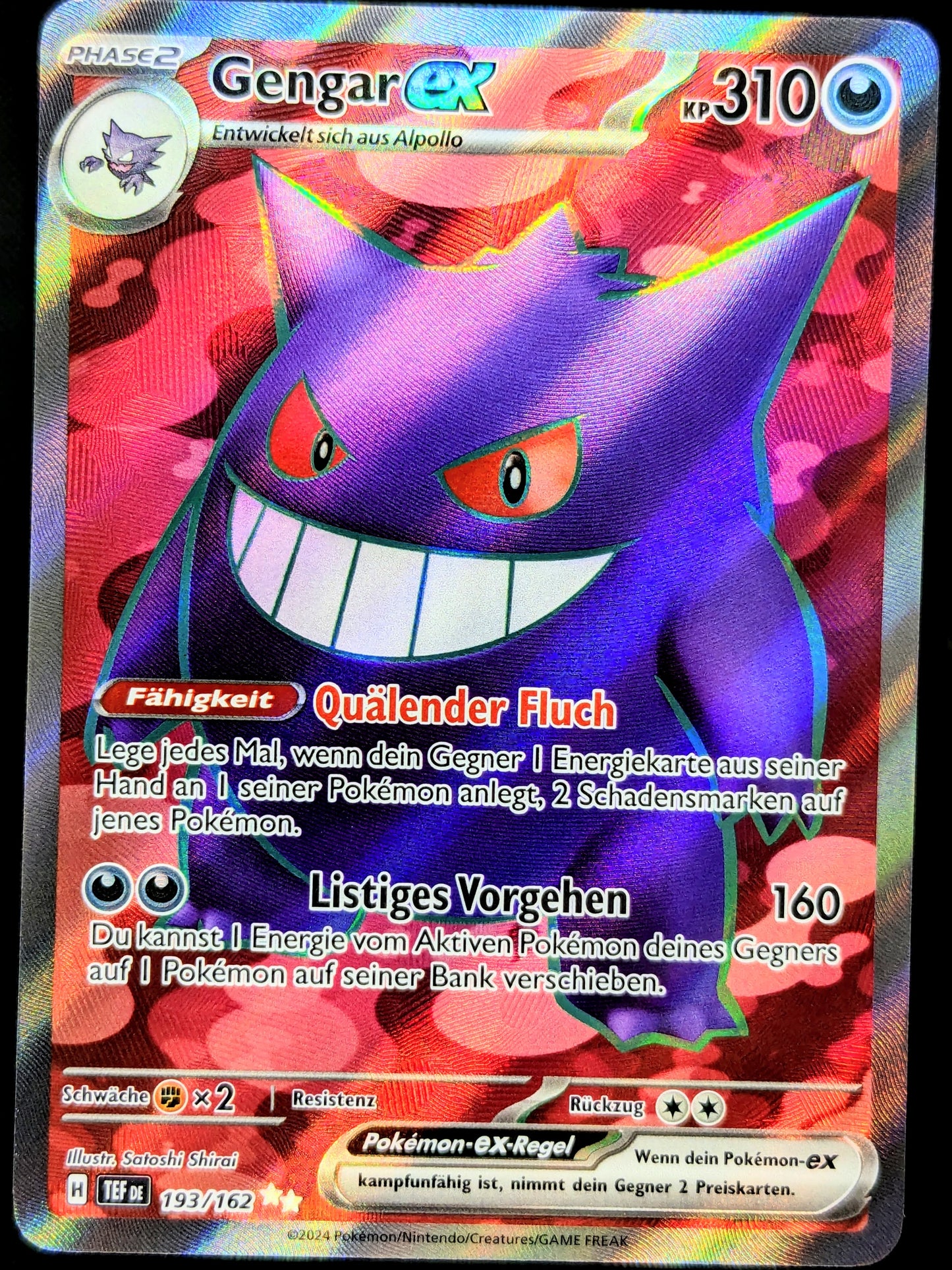 Gengar Ex Full Art 193/162 DE