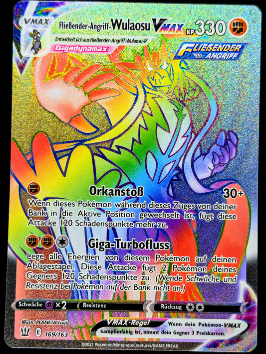 Fließender-Angriff-Wulaosu VMax Rainbow 169/163 DE