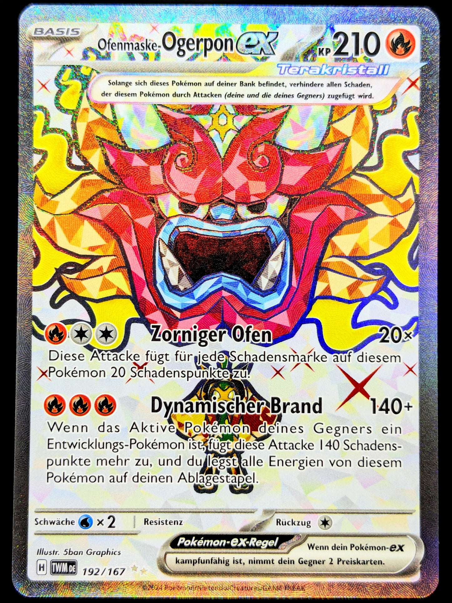 Ofenmaske-Ogerpon Ex Terakristall Full Art 192/167 DE