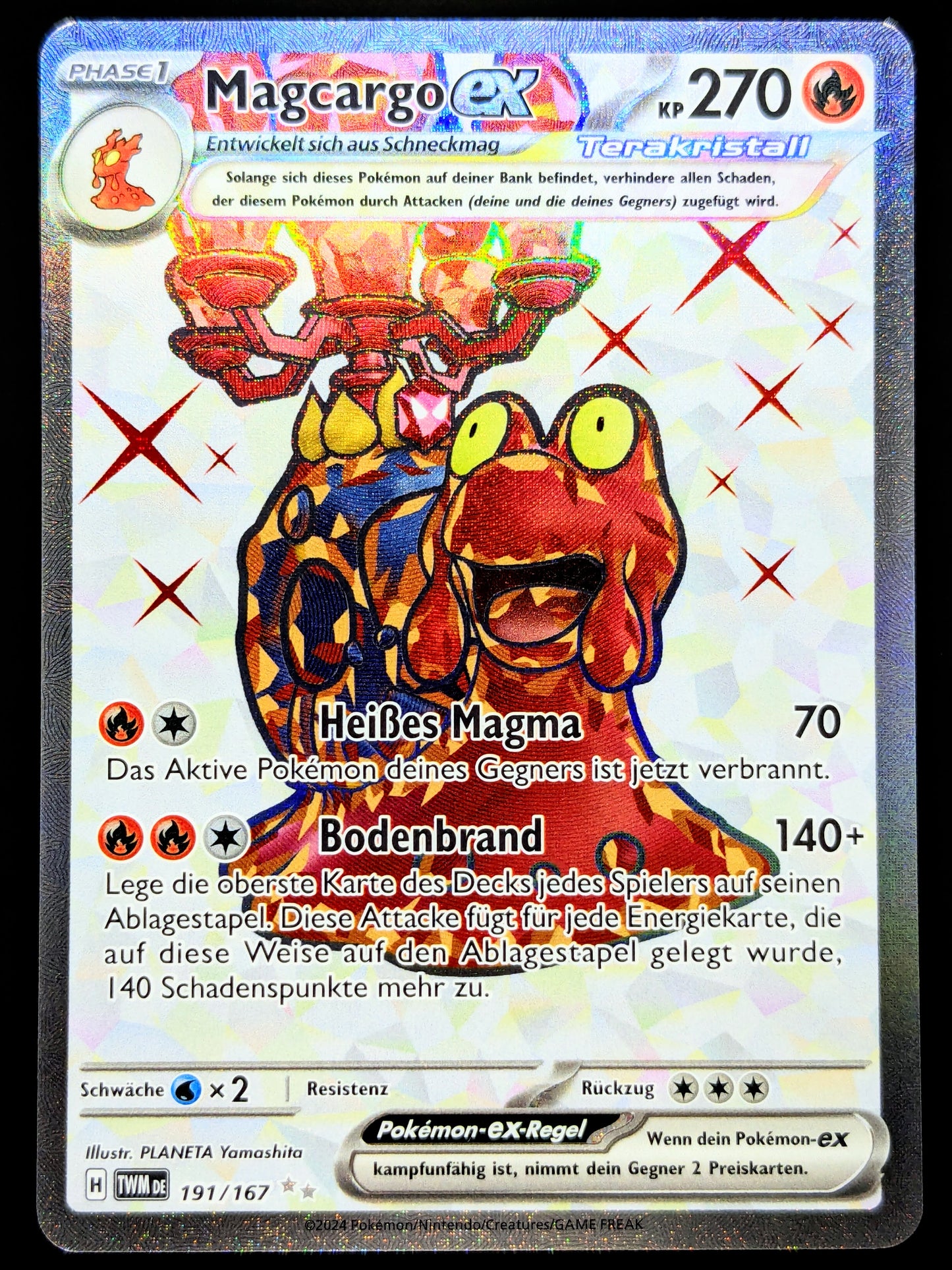 Magcargo Ex Terakristall Full Art 191/167 DE