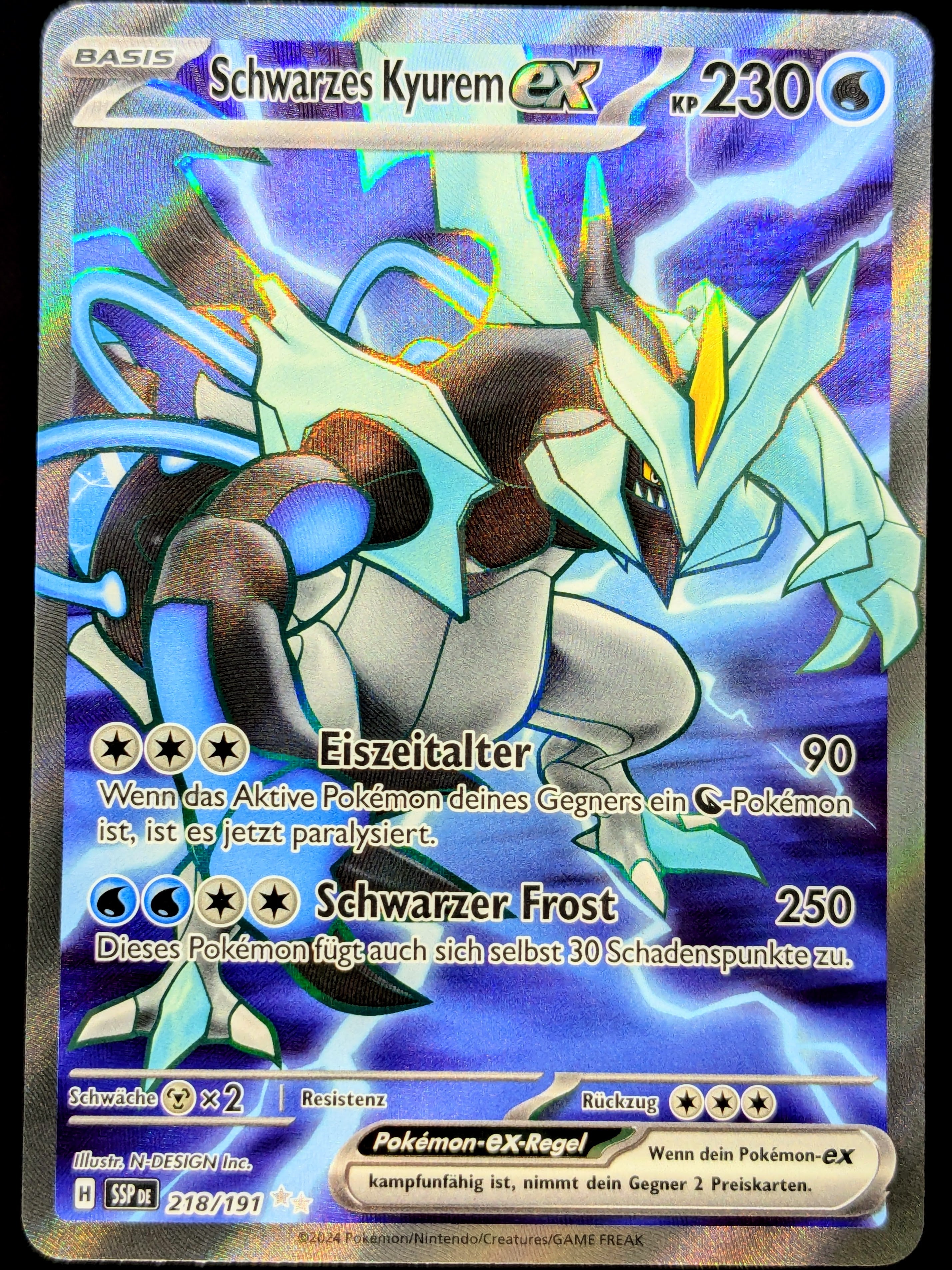 Schwarzes Kyurem Ex Full Art 218/191 DE Deckshop.de Schwarzes Kyurem Ex Full Art 218/191 DE Deckshop.de