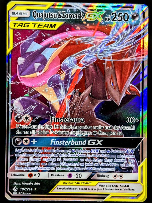 Quajutsu & Zoroark GX Tag Team 107/214 DE