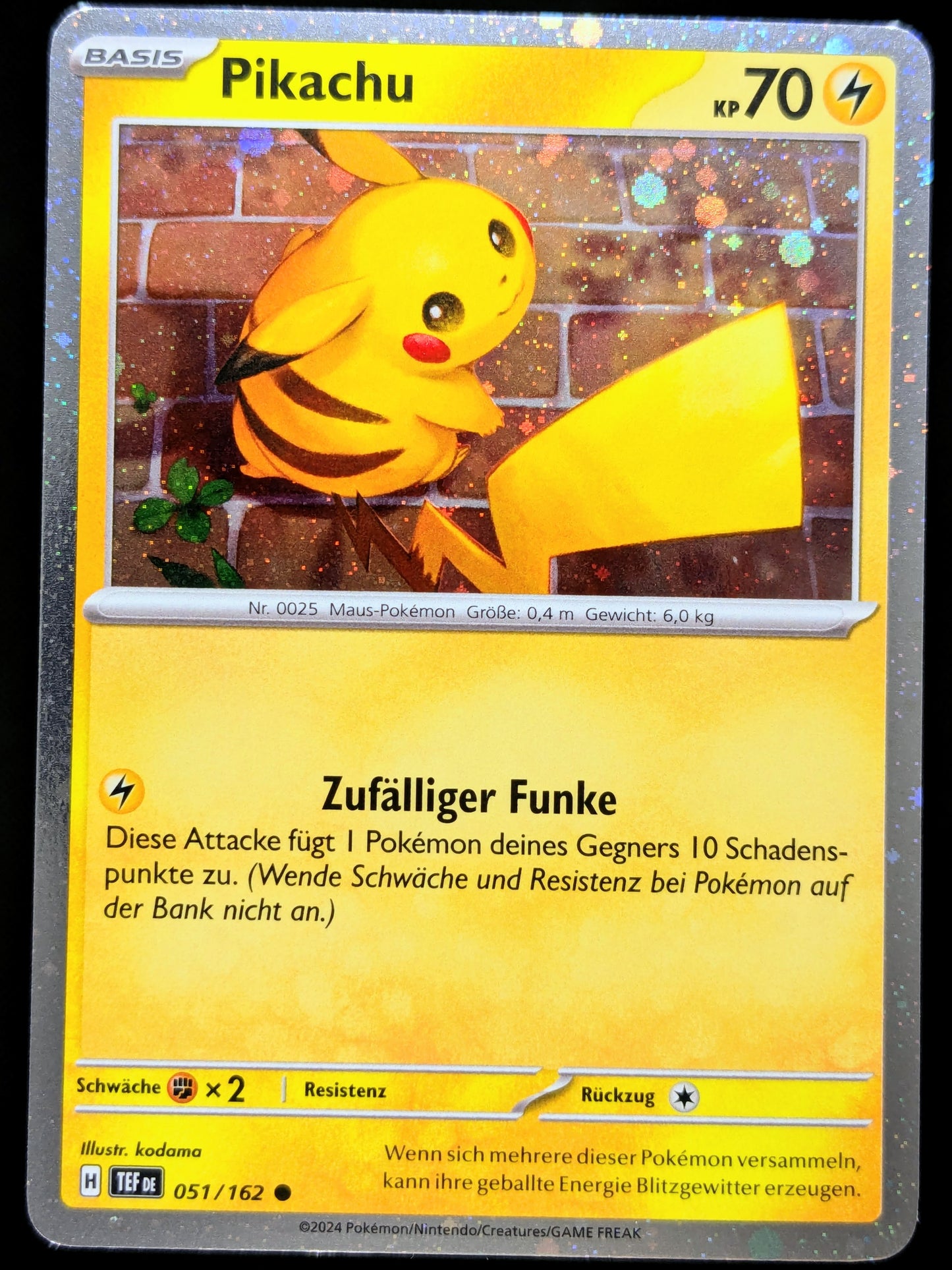 Pikachu Holo 051/162 DE