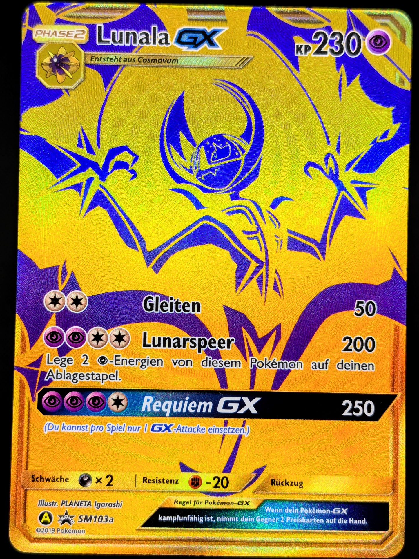 Lunala GX Gold SM103a DE