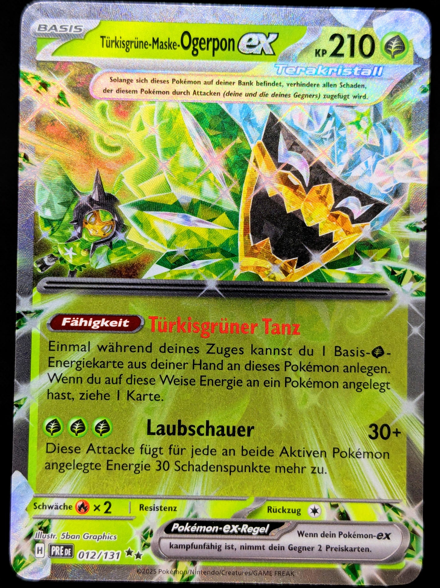 Türkisgrüne-Maske-Ogerpon Ex Terakristall 012/131 DE