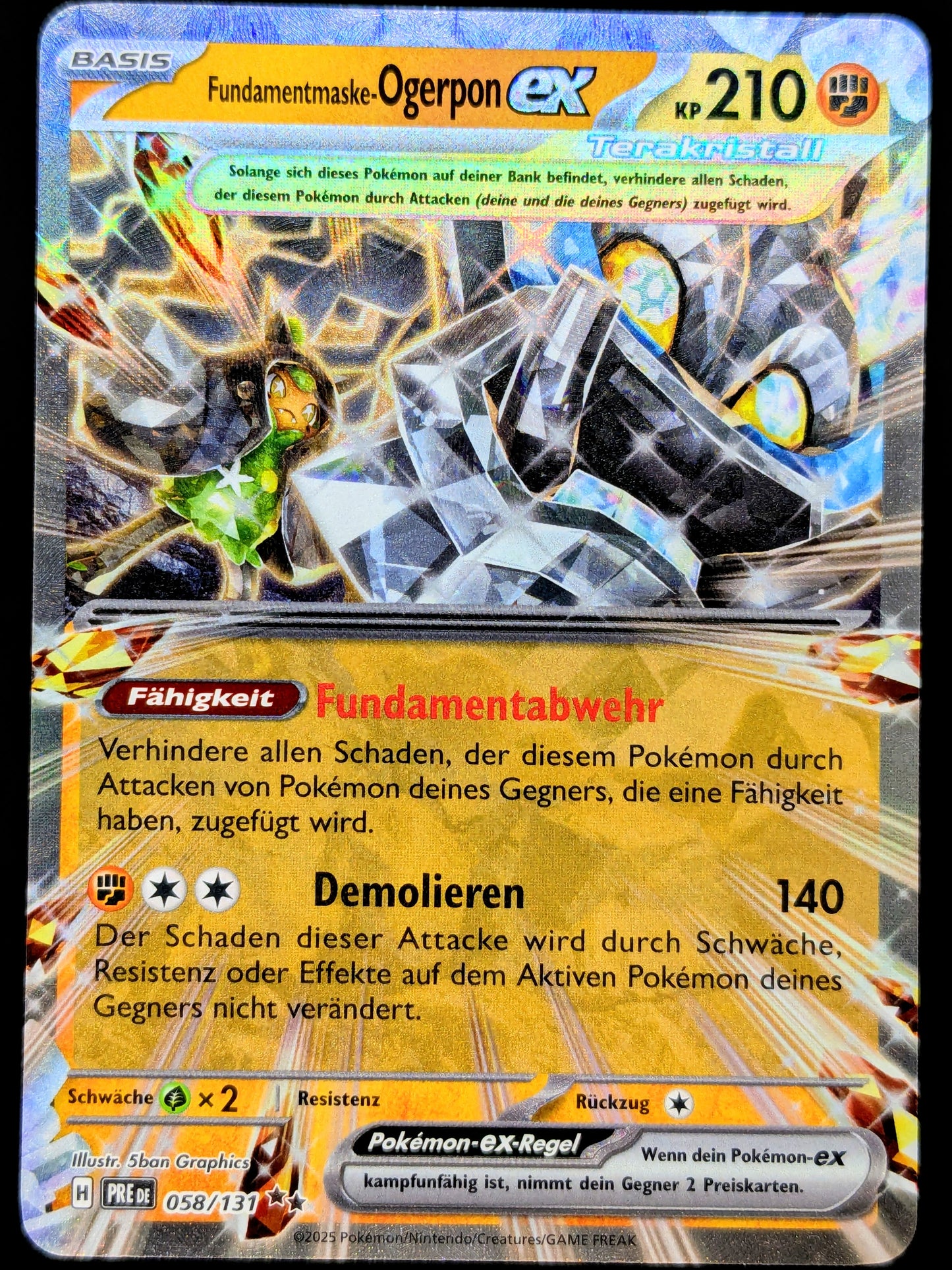 Fundamentmaske-Ogerpon Ex Terakristall 058/131 DE