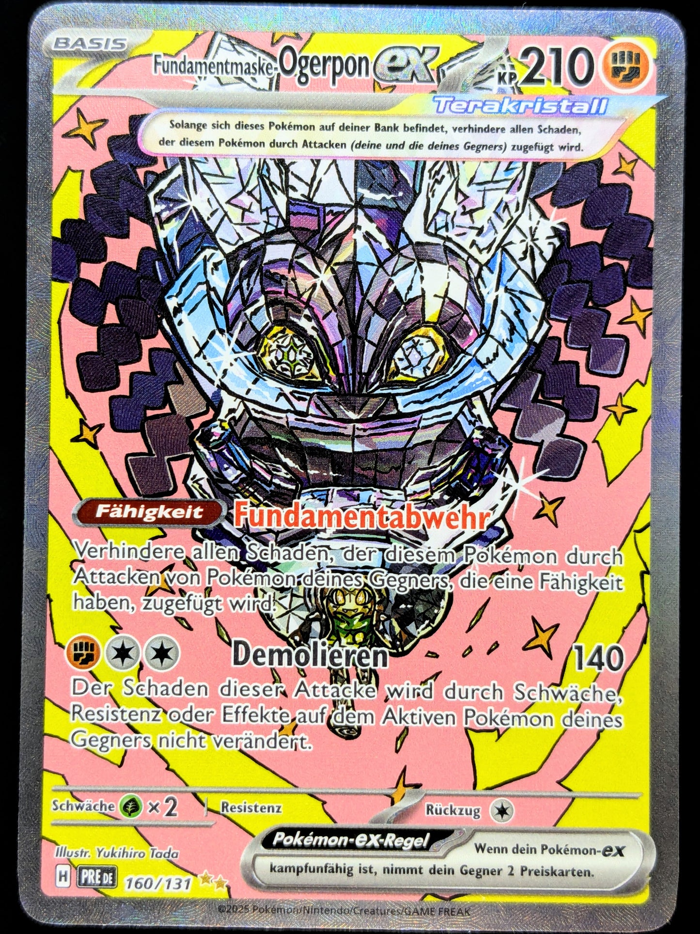 Fundamentmaske-Ogerpon Ex Terakristall 160/131 Special Illustration Rare DE