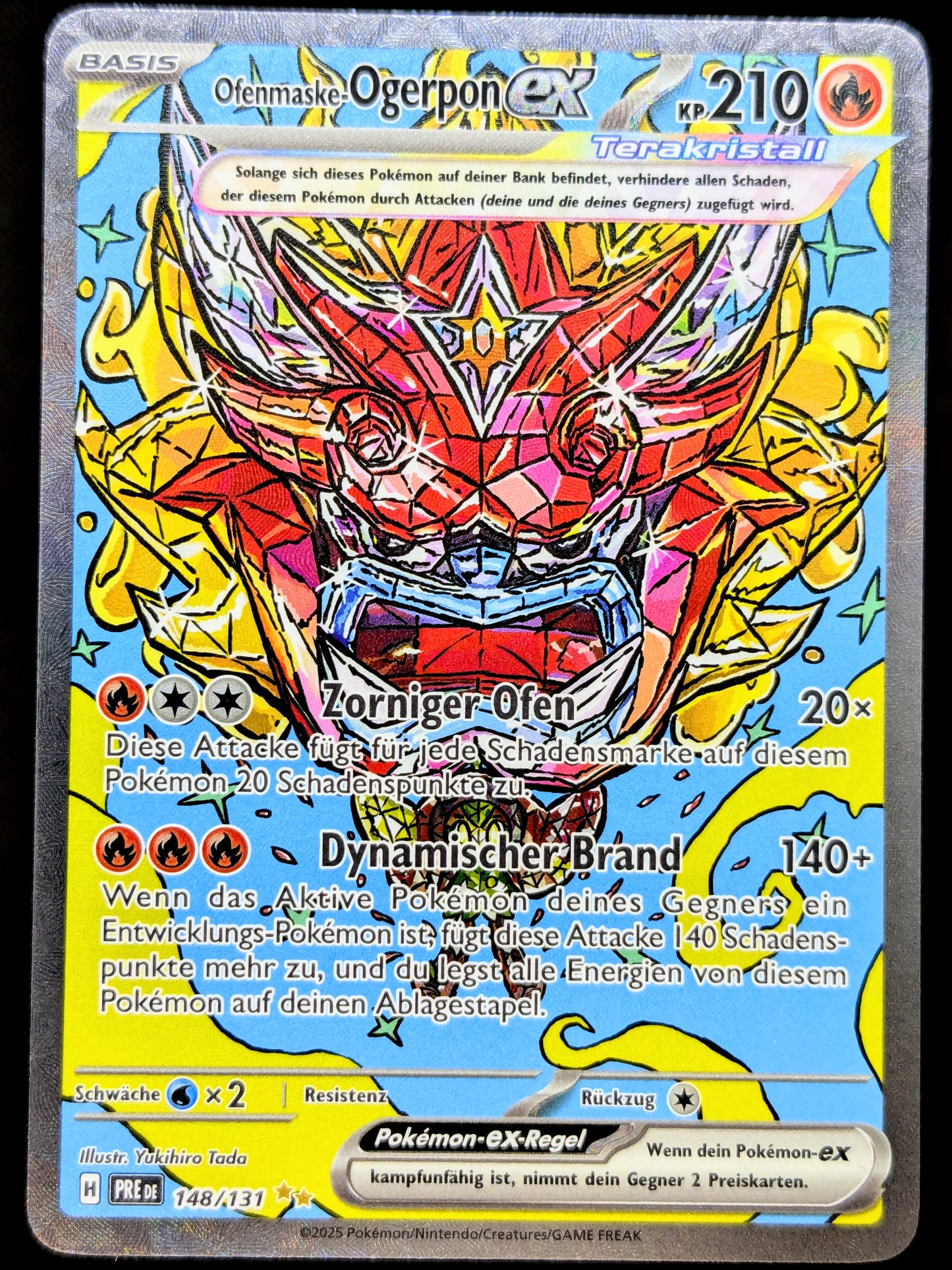 Ofenmaske-Ogerpon Ex Terakristall 148/131 Special Illustration Rare DE