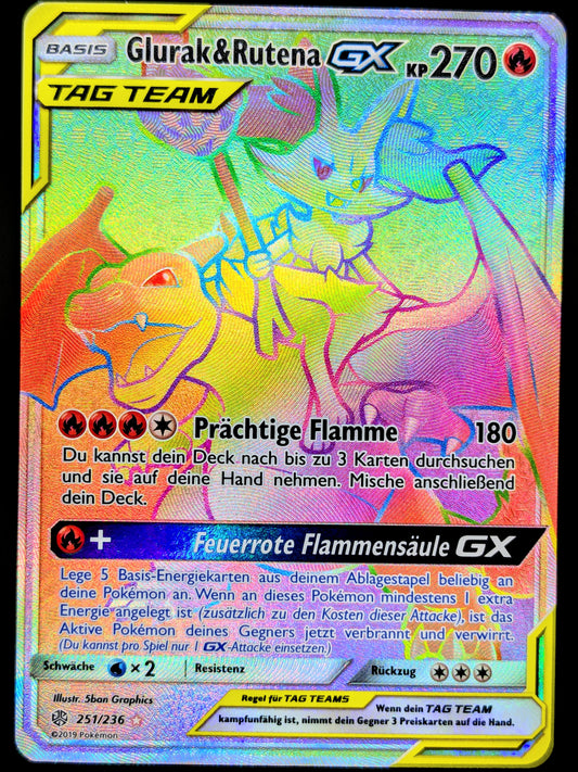 Glurak & Rutena GX Tag Team Rainbow 251/236 DE