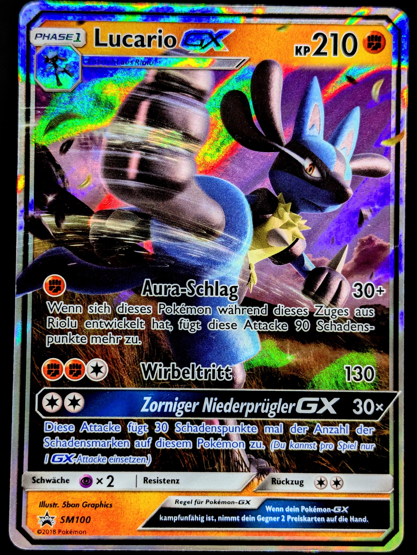 Lucario GX Promo SM100 DE