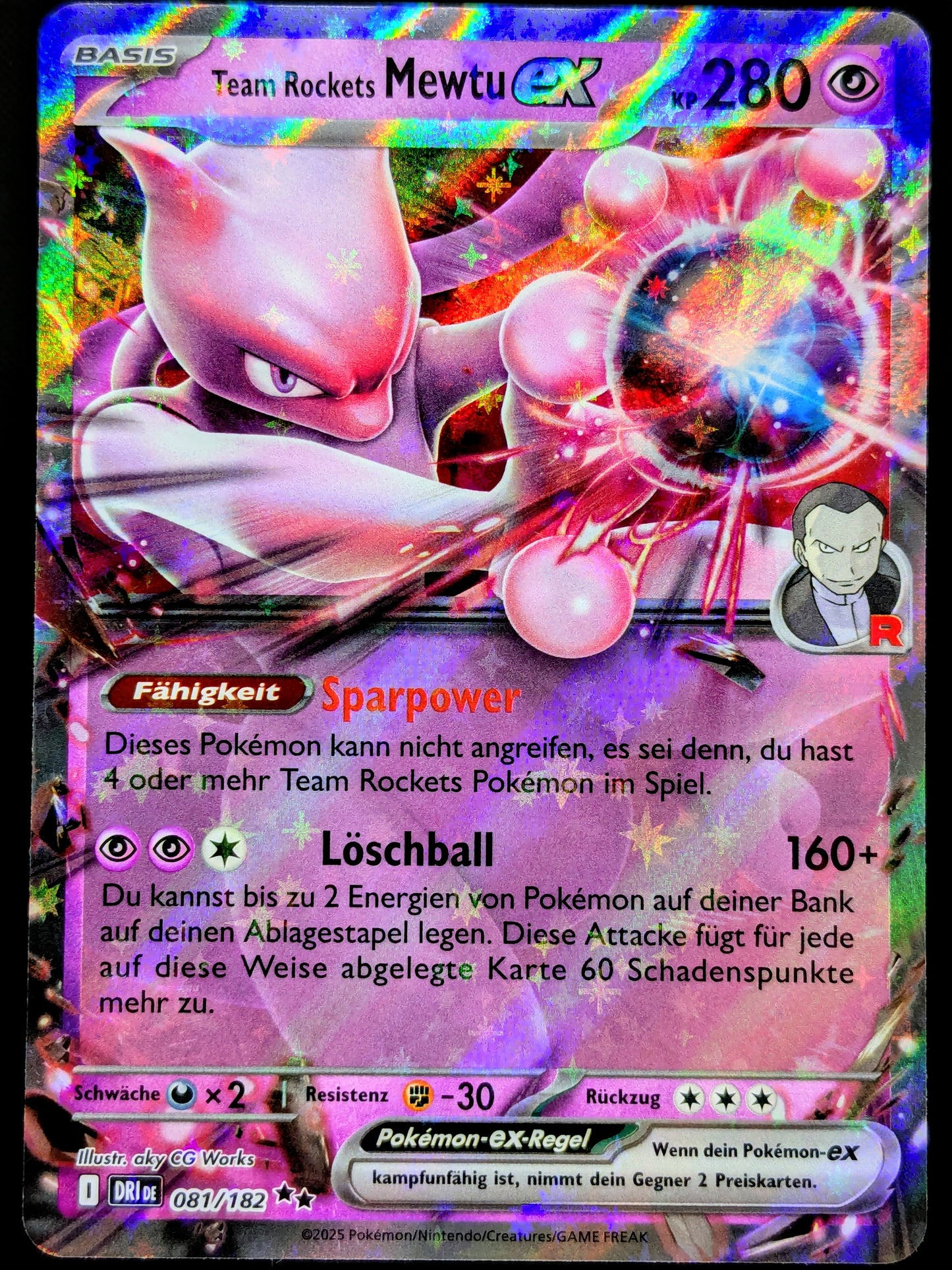 Team Rockets Mewtu Ex 081/182 DE