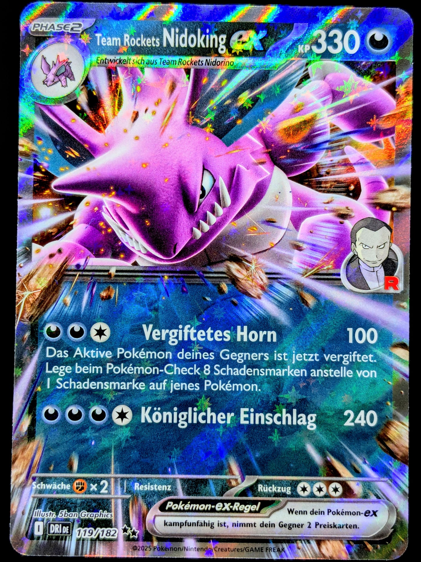 Team Rockets Nidoking Ex 119/182 DE