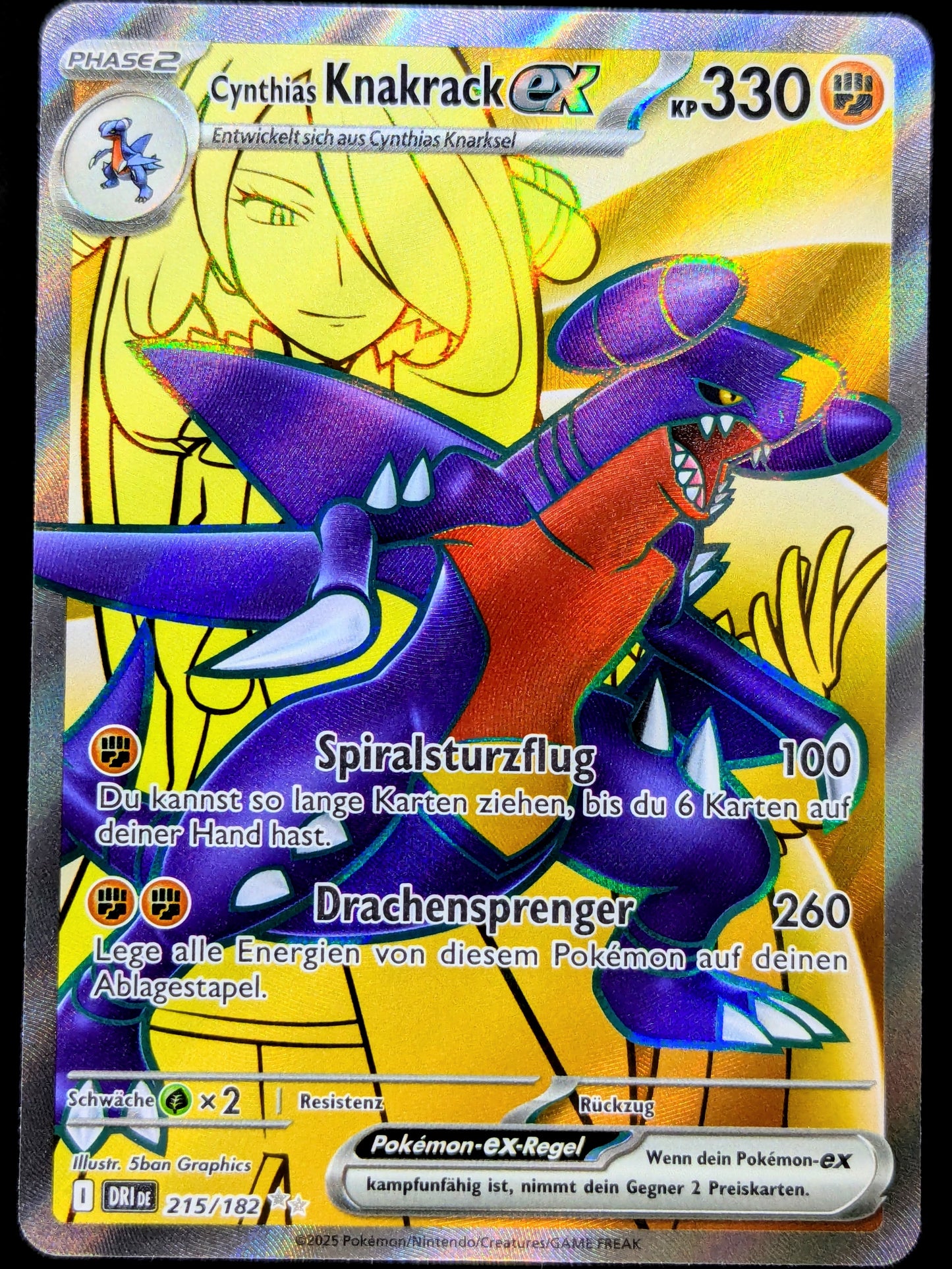 Cynthias Knakrack Ex Full Art 215/182 DE