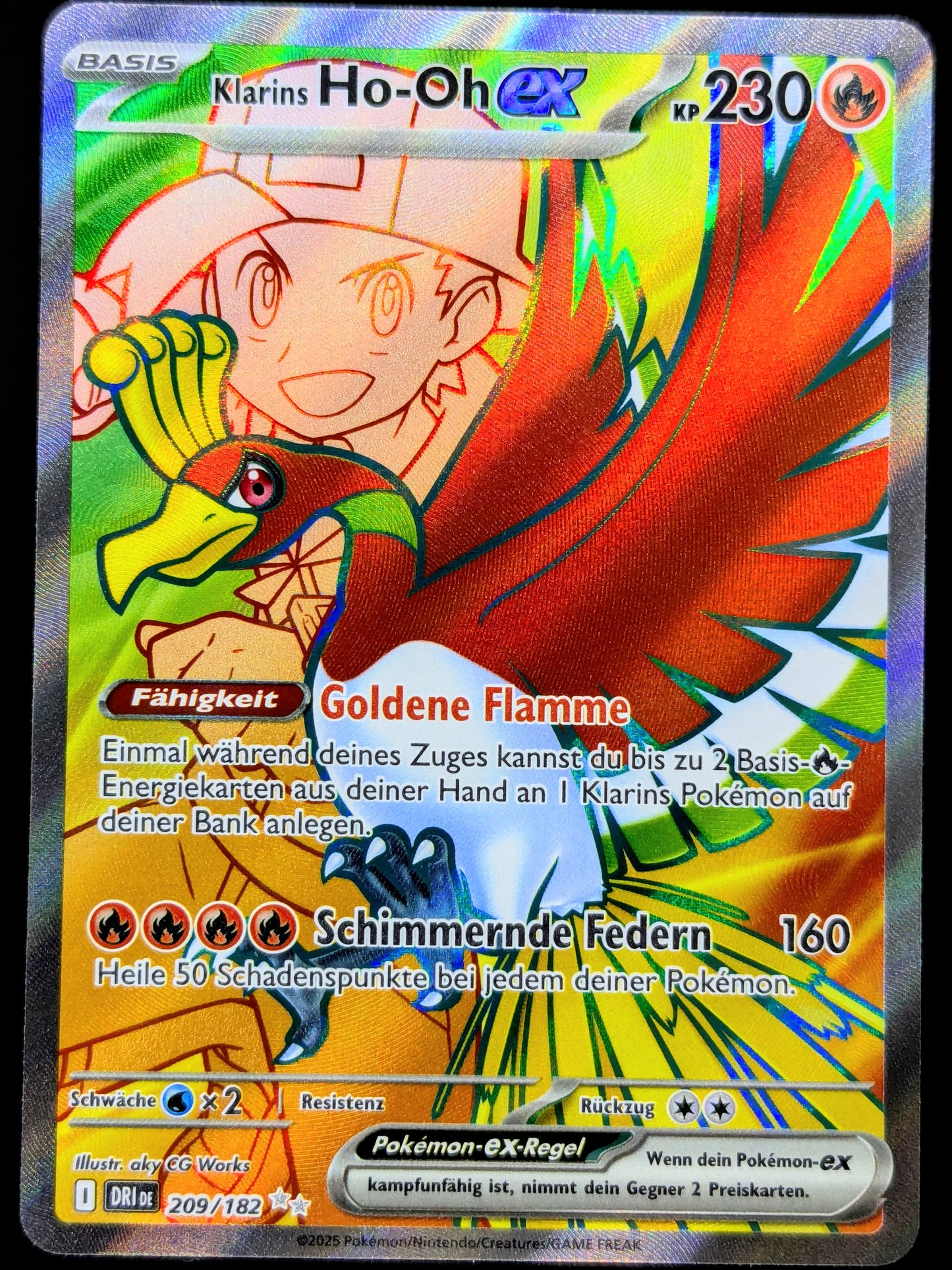 Klarins Ho-Oh Ex Full Art 209/182 DE