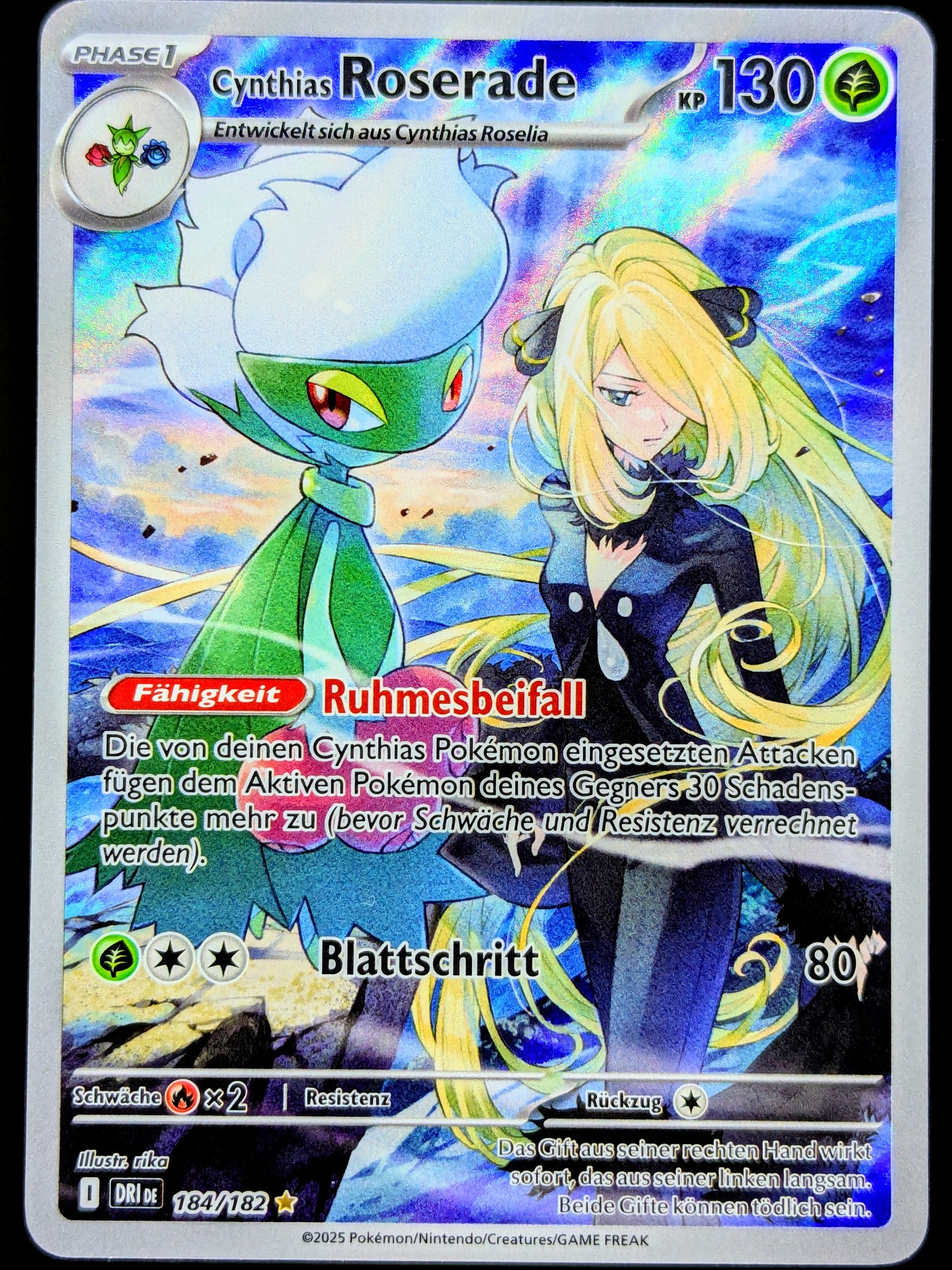 Cynthias Roserade 184/182 Illustration Rare DE