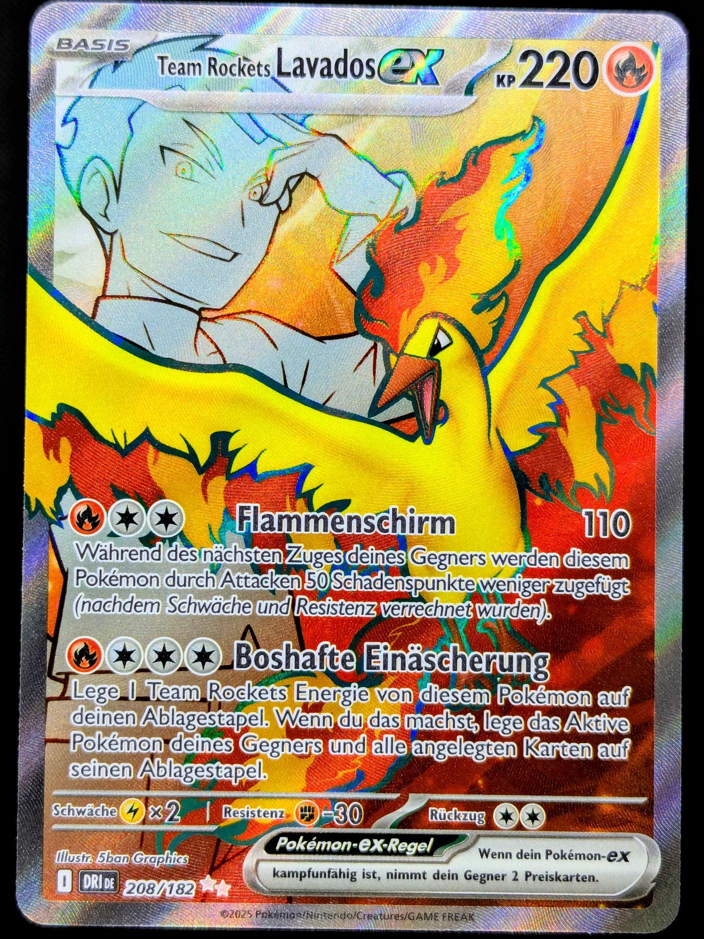 Team Rockets Lavados Ex Full Art 208/182 DE