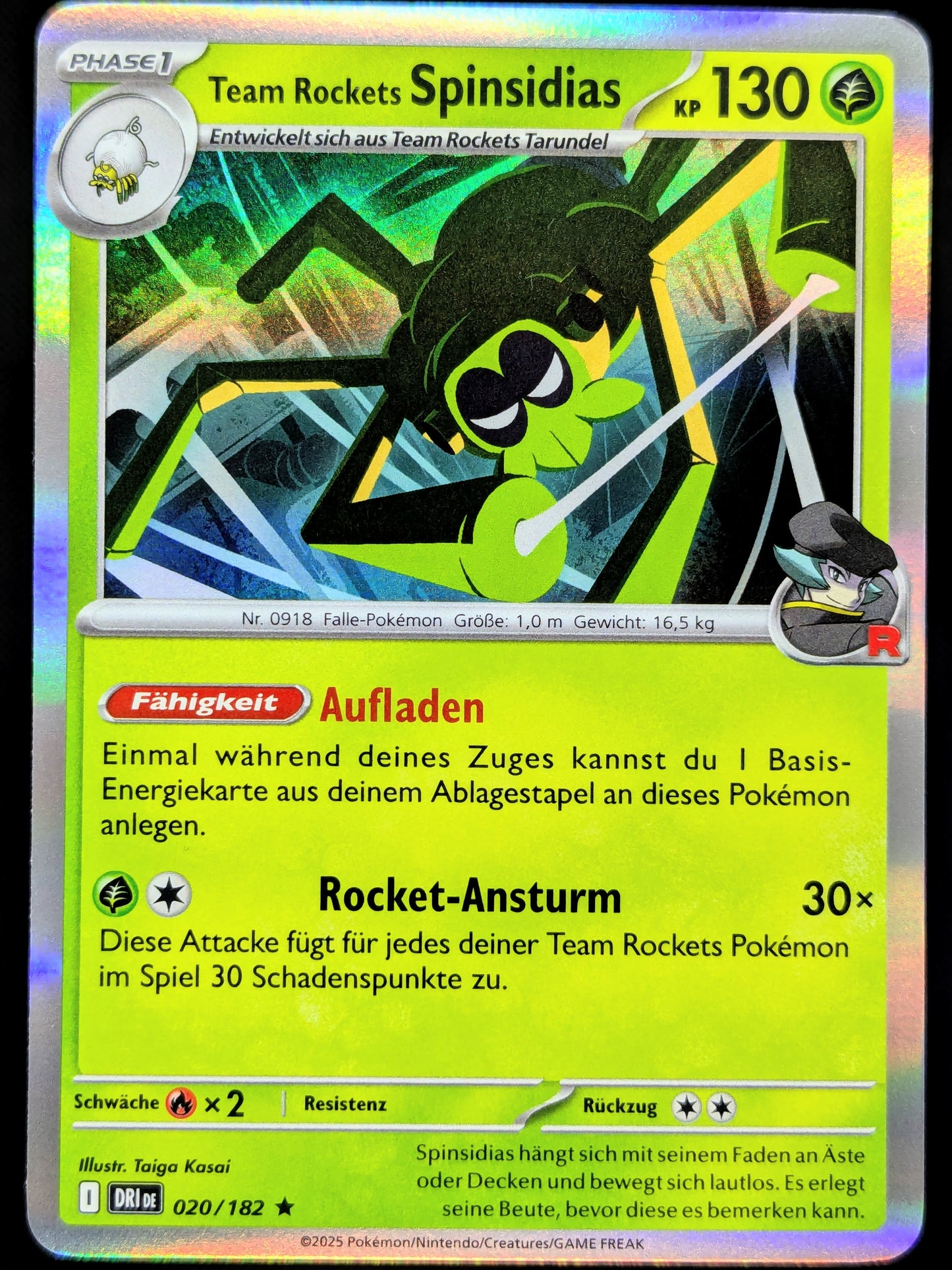 Team Rockets Spinsidias Holo 020/182 DE