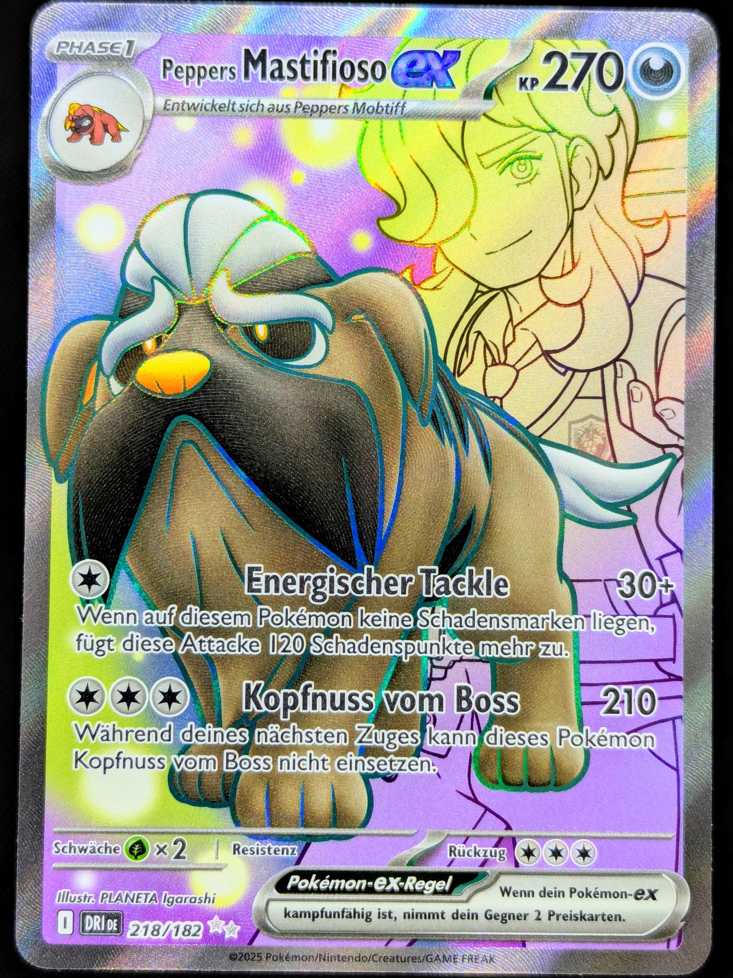 Peppers Mastifioso Ex Full Art 218/182 DE