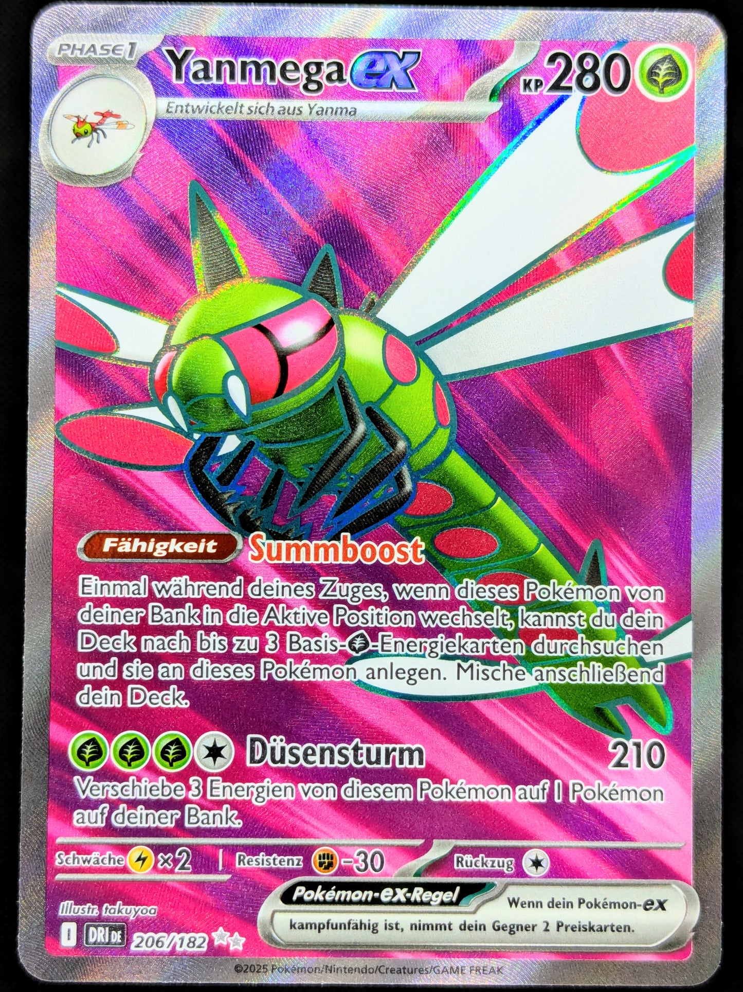 Yanmega Ex Full Art 206/182 DE