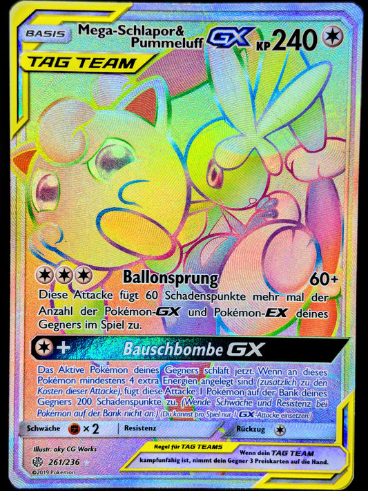 Mega-Schlapor & Pummeluff GX Tag Team Rainbow 261/236 DE