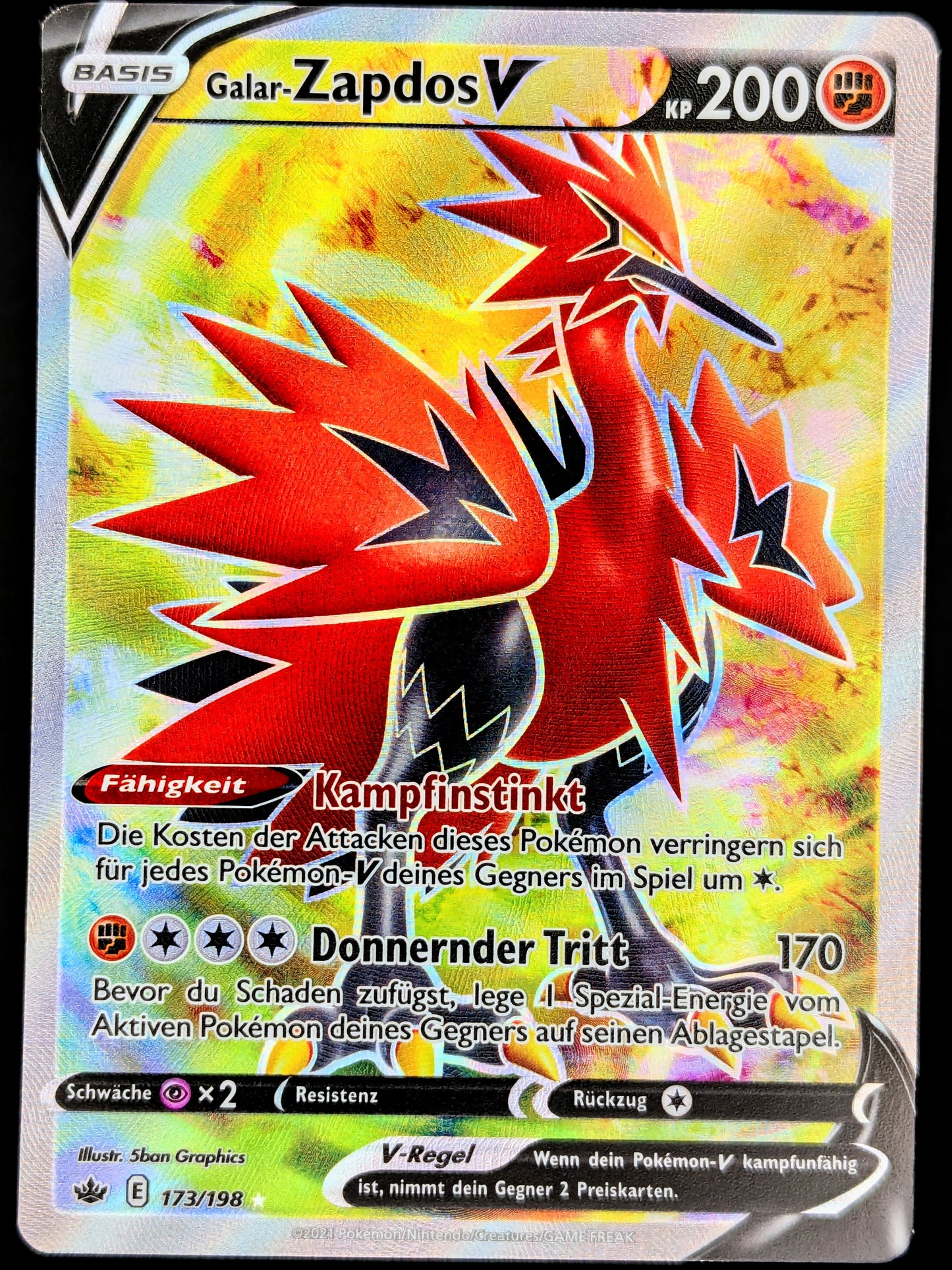 Galar-Zapdos V Full Art 173/198 DE