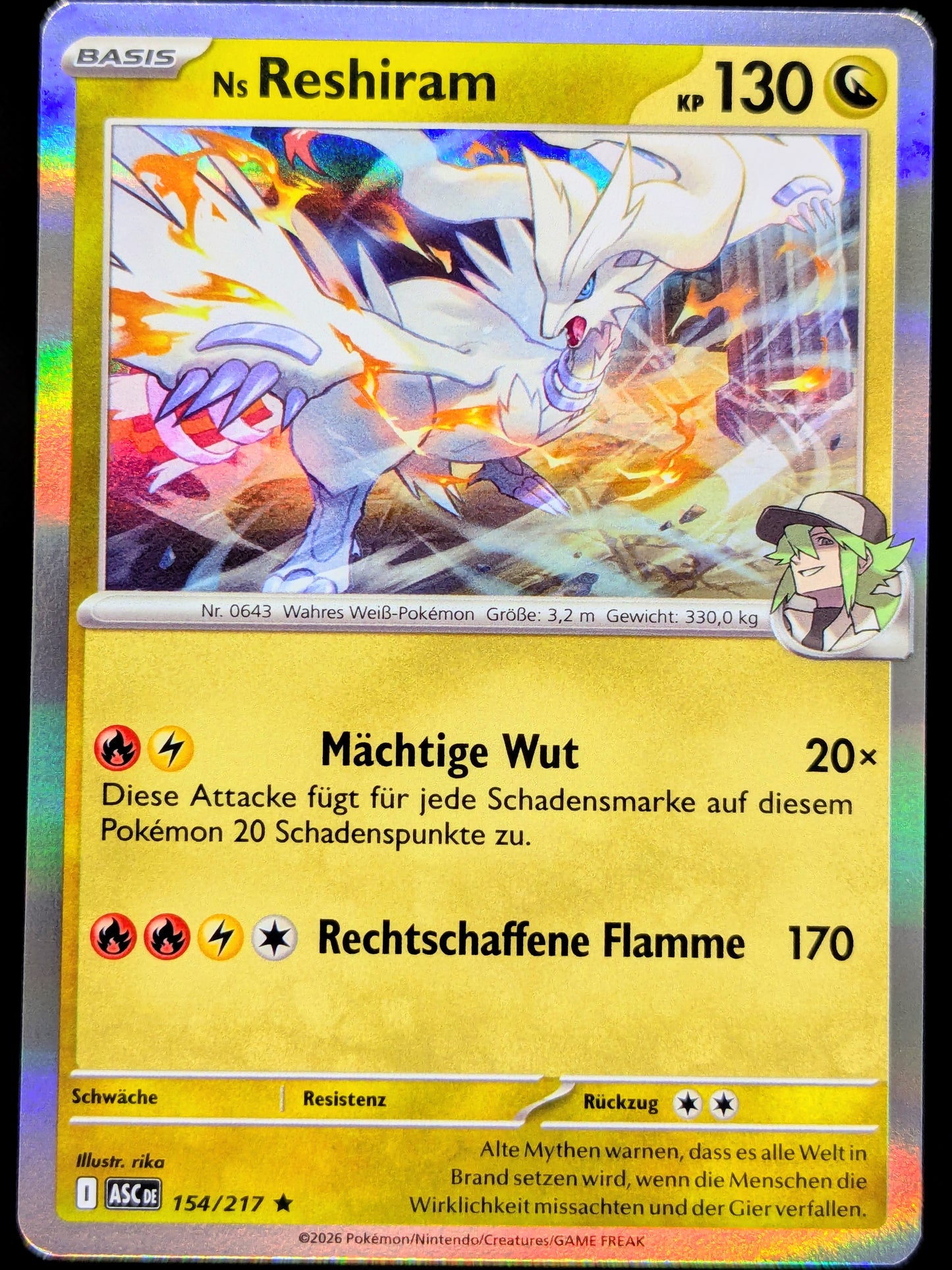 Ns Reshiram Holo 154/217 DE