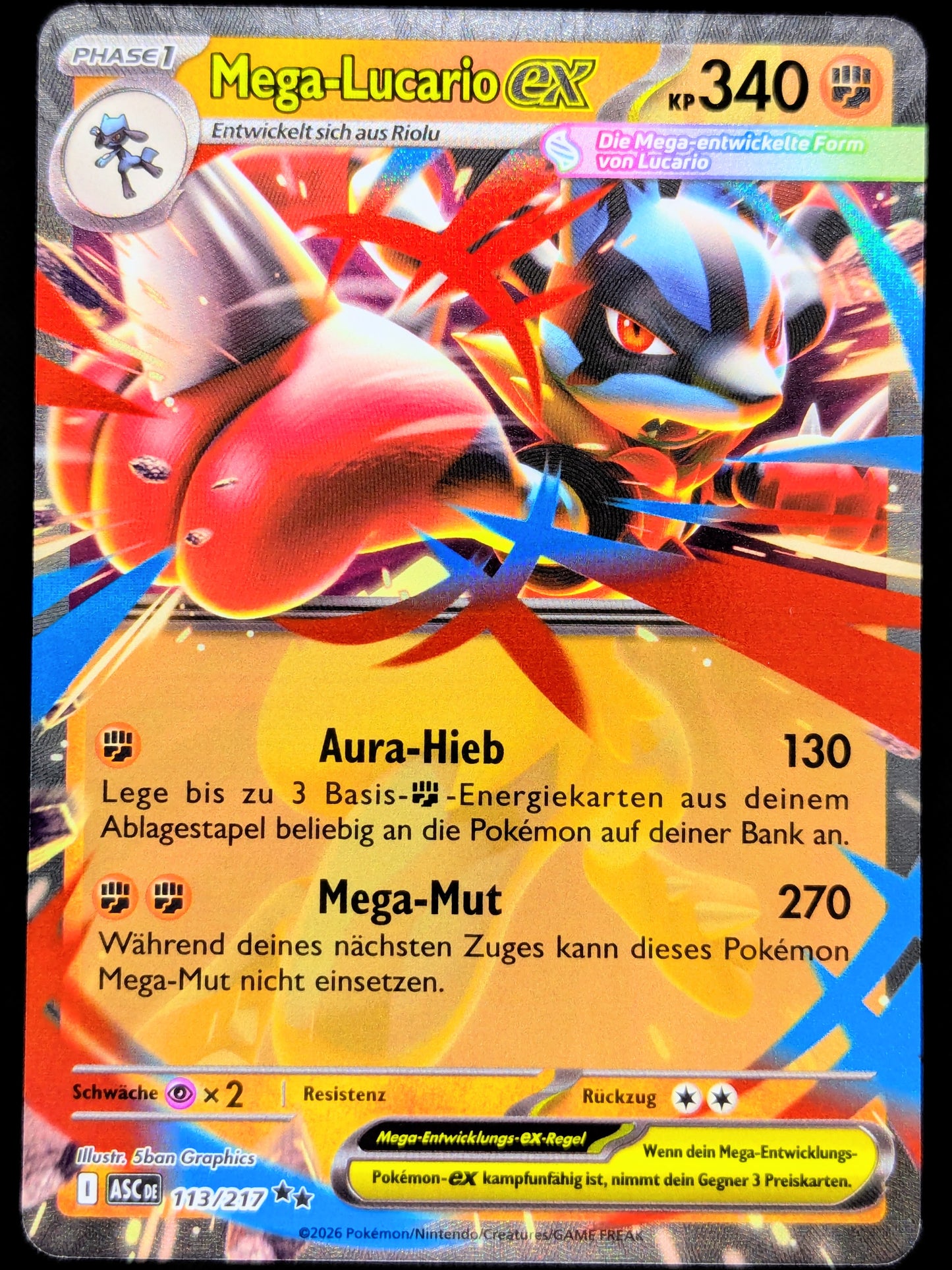 Mega-Lucario Ex 113/217 DE