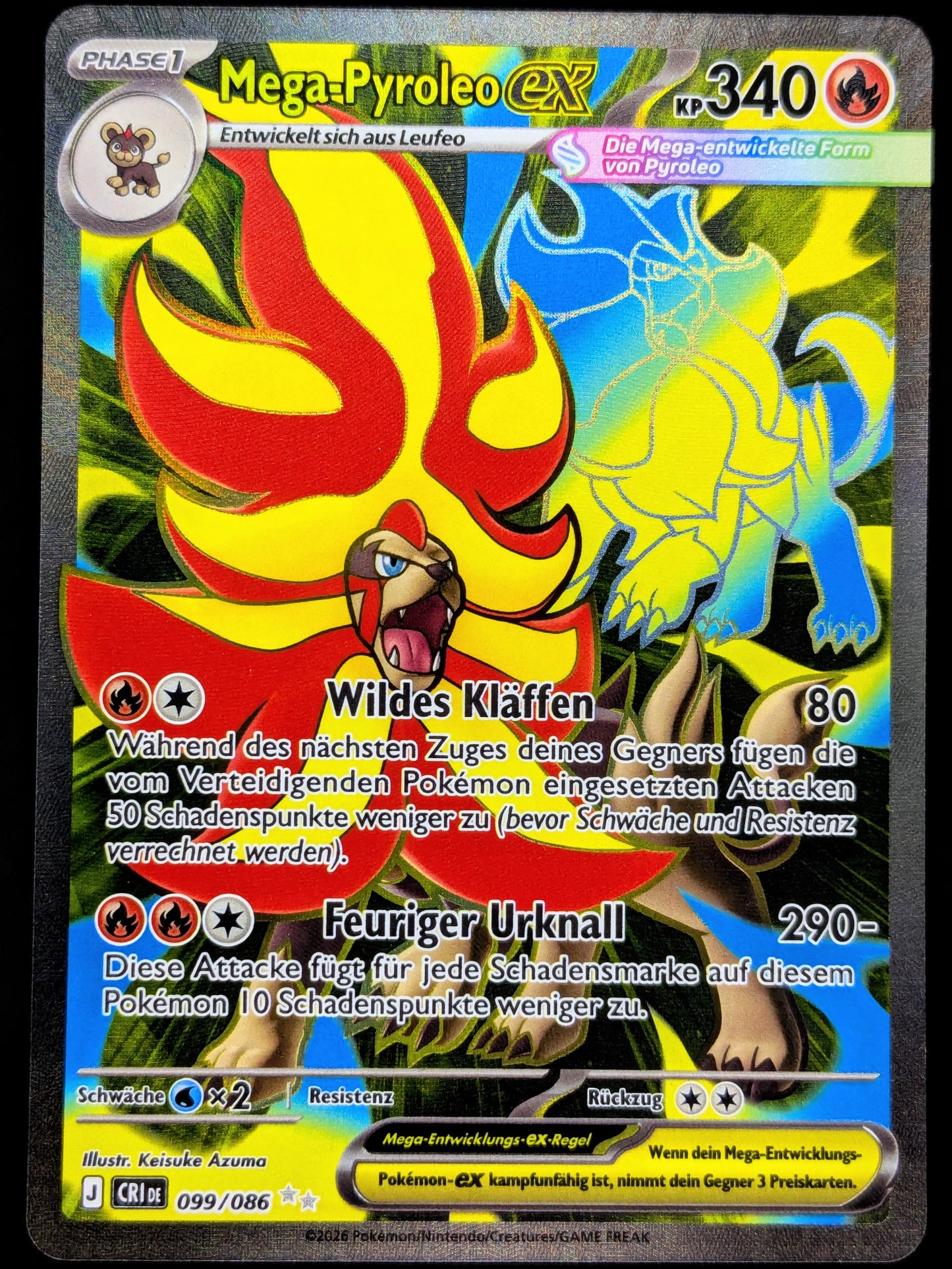 Mega-Pyroleo Ex Full Art 099/086 DE