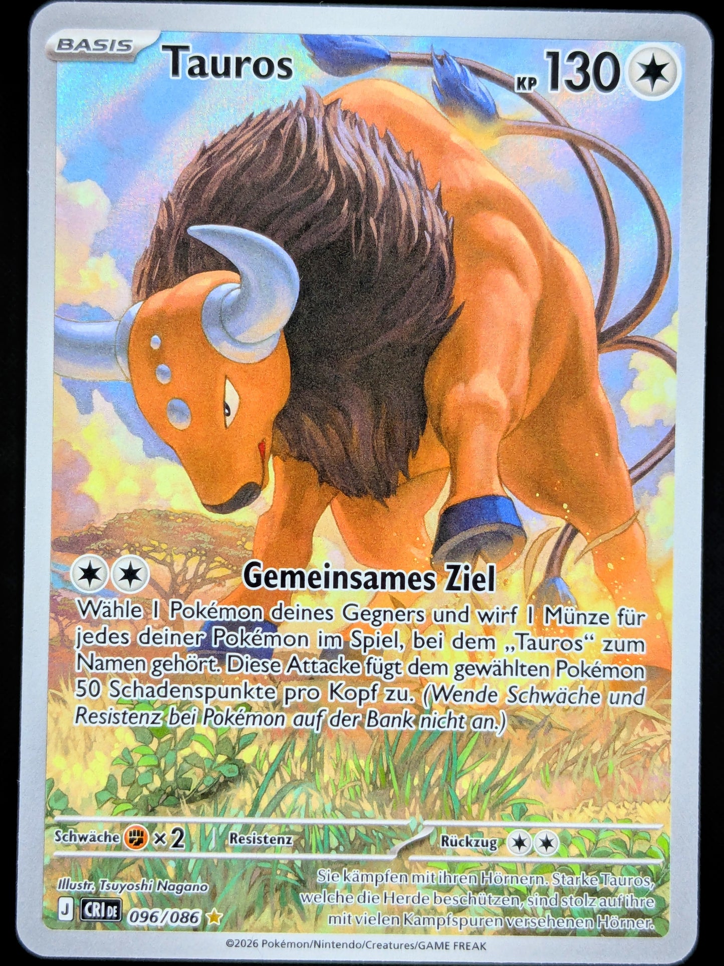 Tauros 096/086 Illustration Rare DE