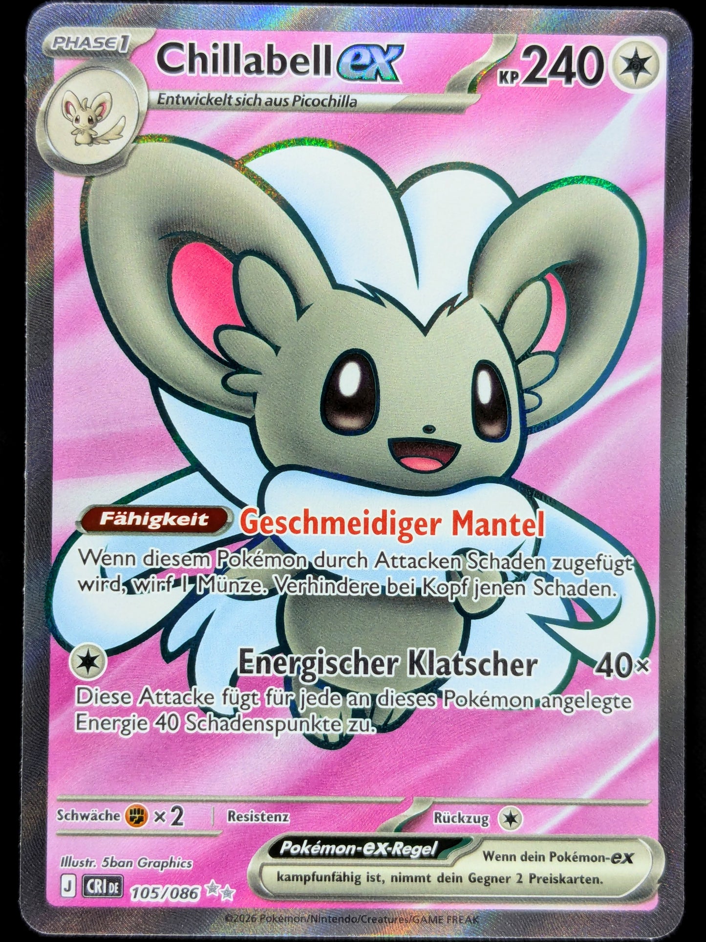 Chillabell Ex Full Art 105/086 DE