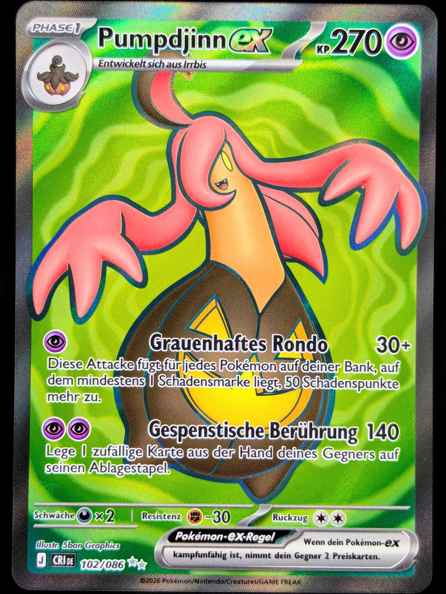 Pumpdjinn Ex Full Art 102/086 DE