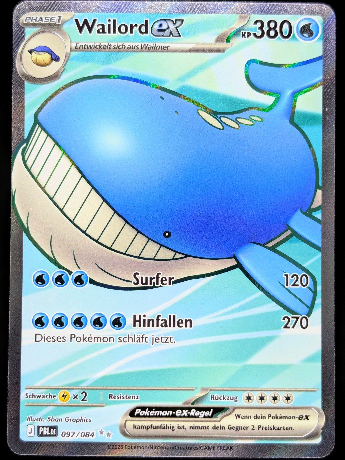 Wailord Ex Full Art 097/084 DE