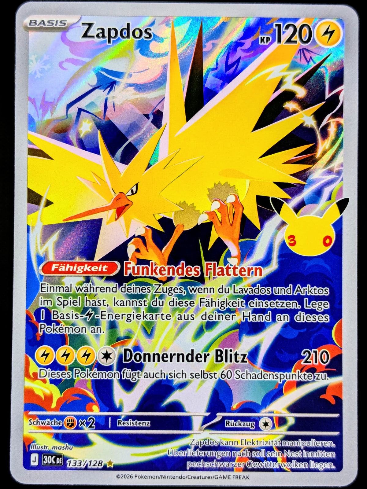 Zapdos 133/128 Illustration Rare DE