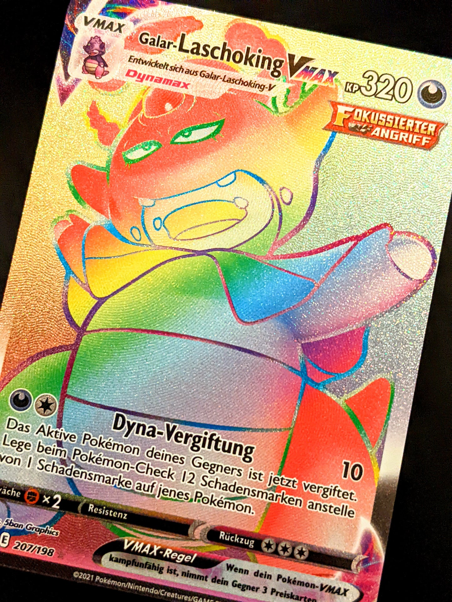 Galar-Laschoking VMax Rainbow 207/198 DE