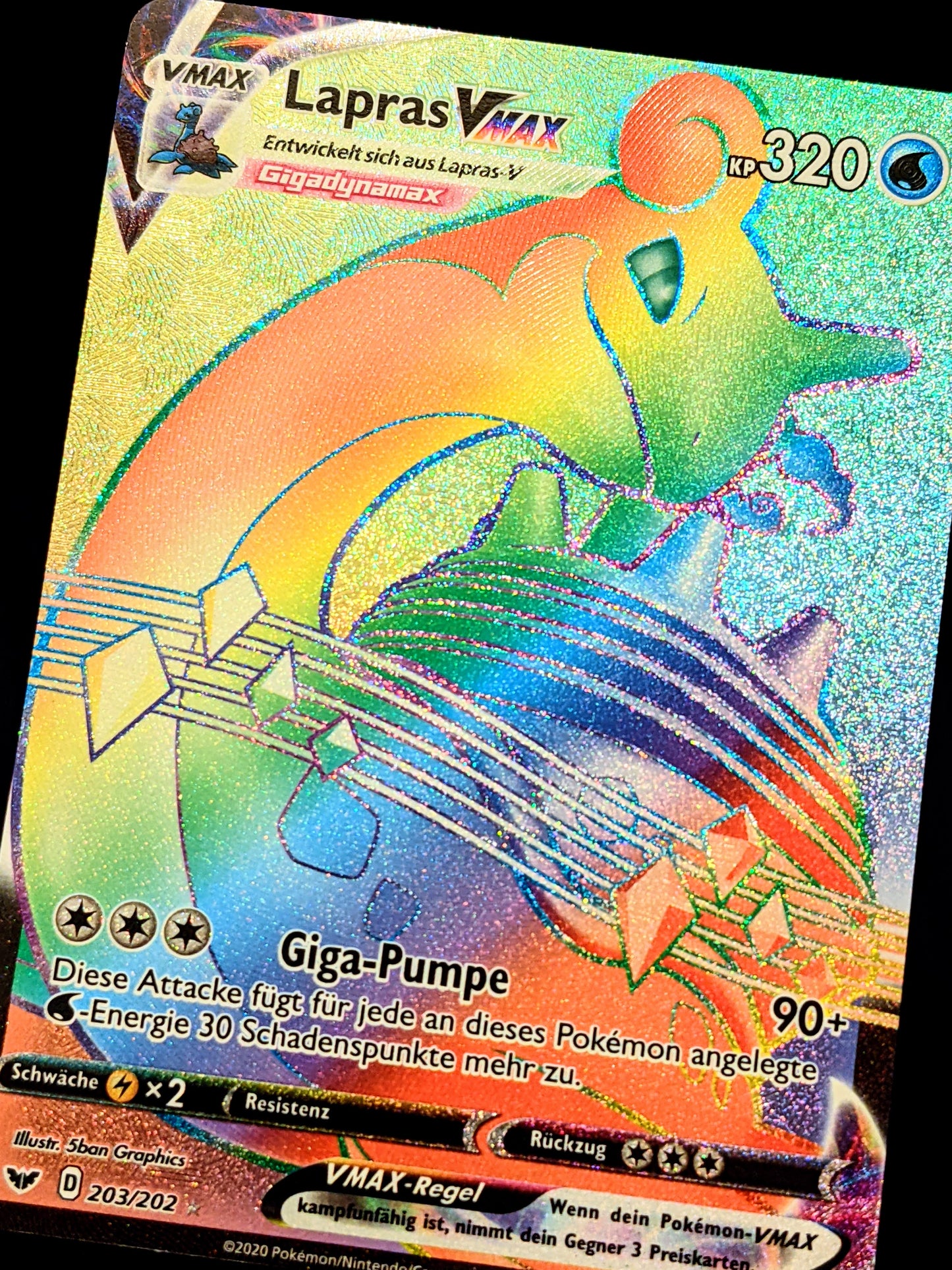 Lapras VMax Rainbow 203/202 DE