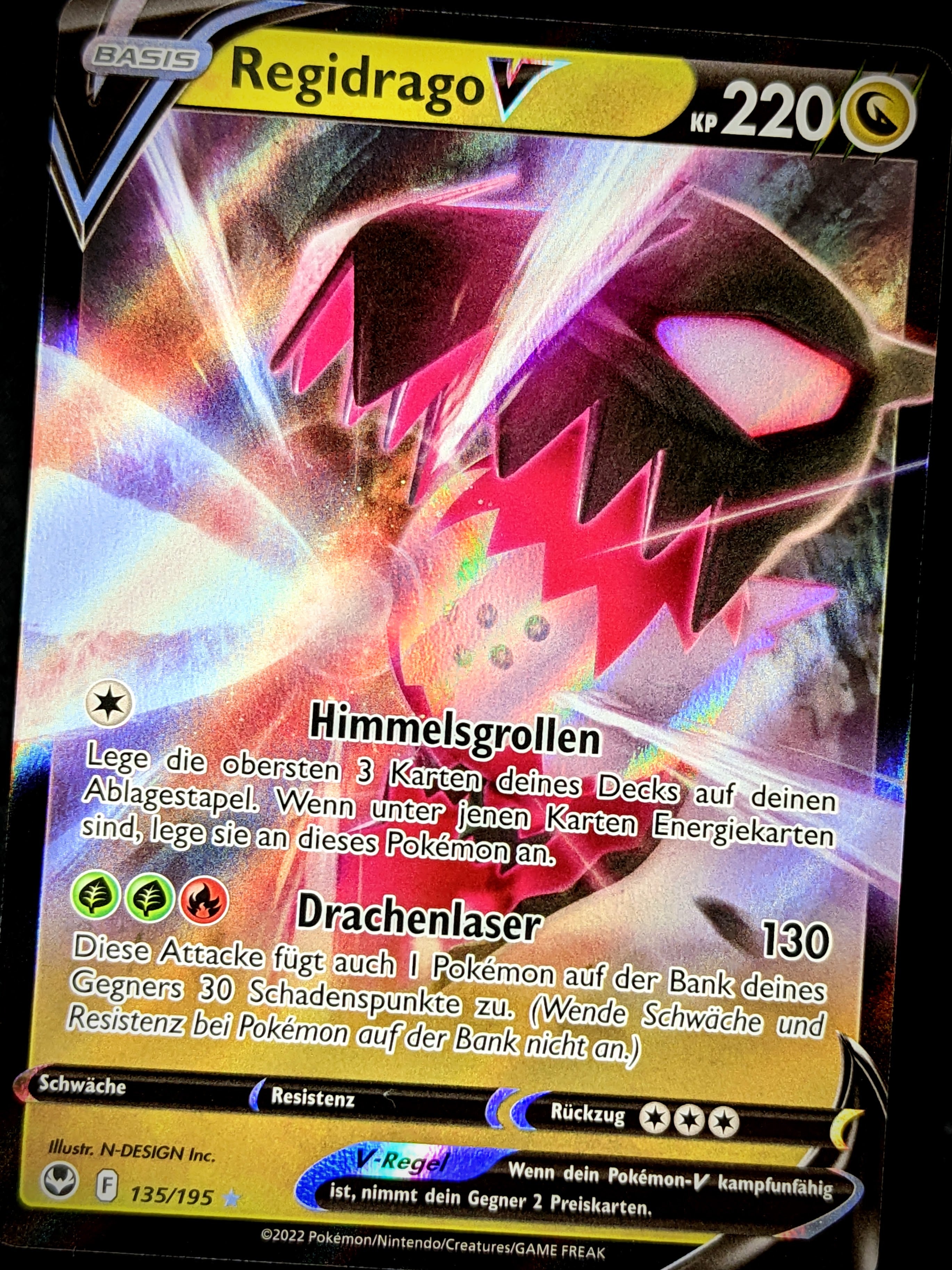 Coffret Pokémon - Regidrago V 135/195 - Série Épée Et Bouclier Tempête Argentée - 10 Cartes Françaises Originales - Collection